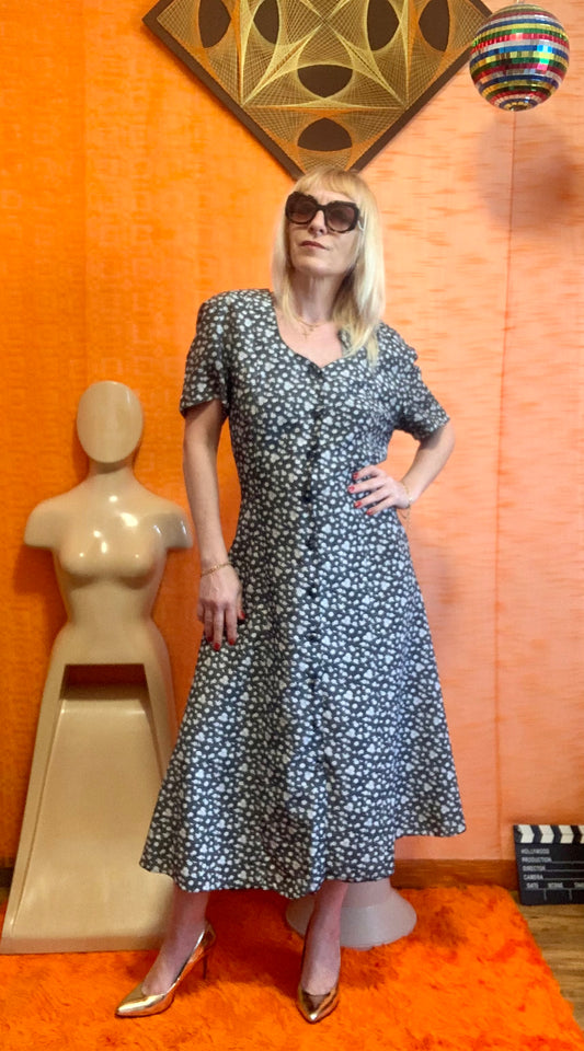 Robe À Fleurs Vintage 1990 France- T44