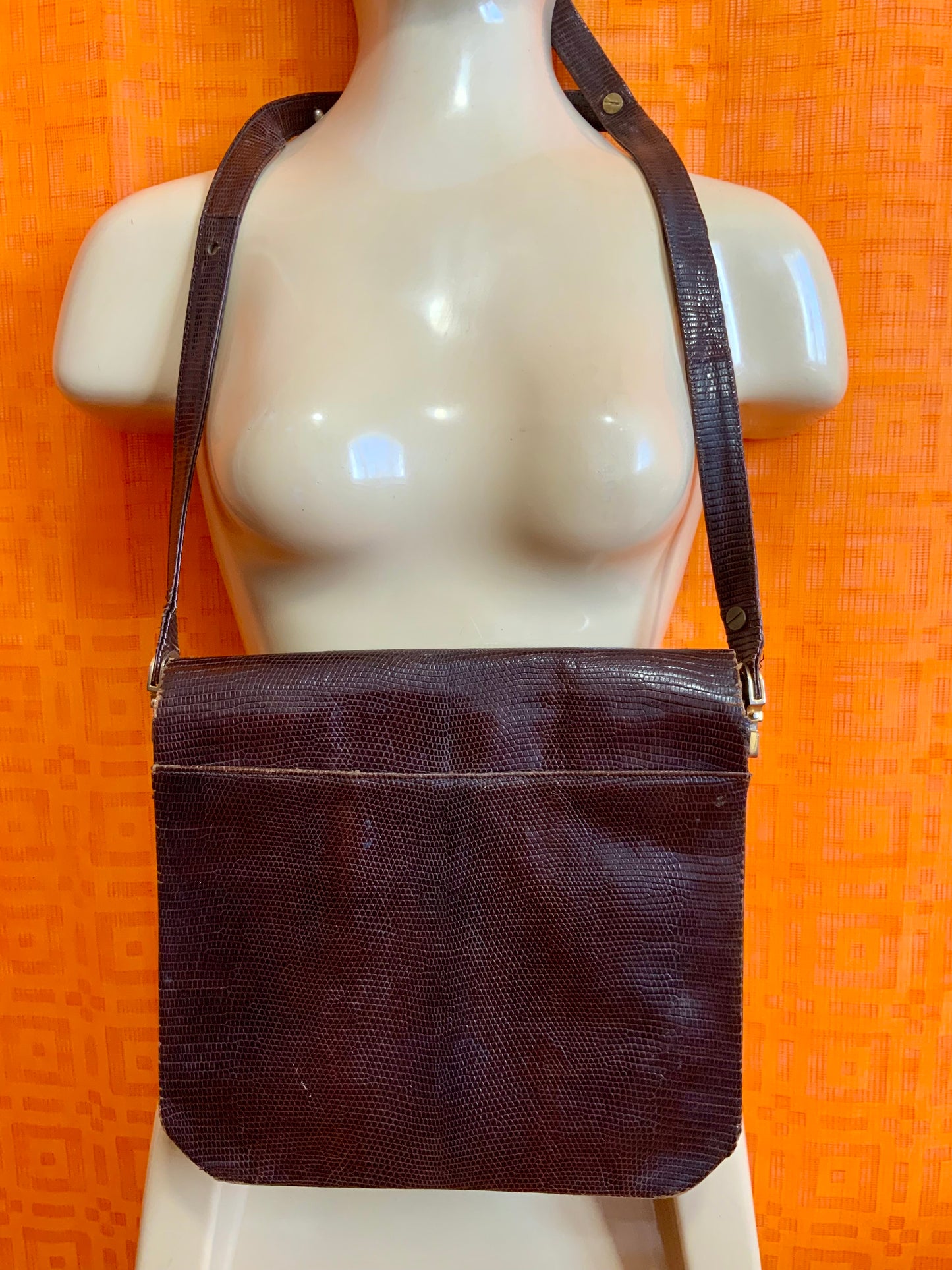 Sac Ancien Vintage Cuir Marron - Élégance