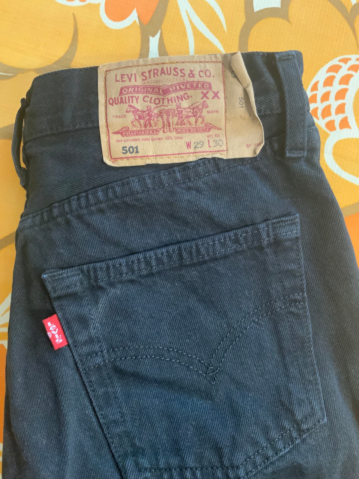 Jean Levi’s 501 black Vintage 1990- T36