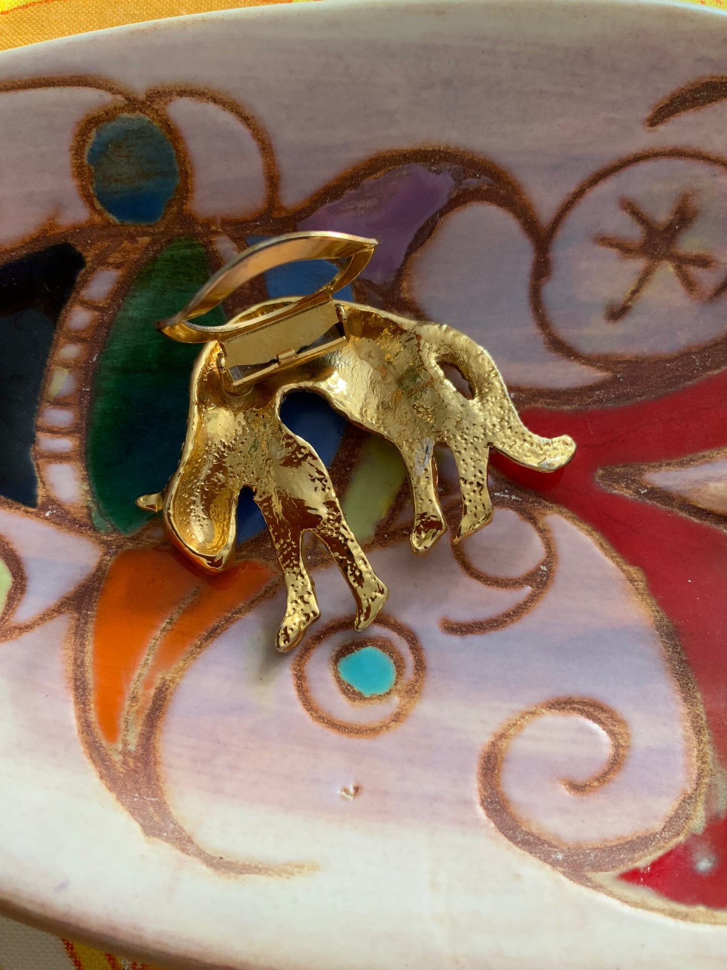 Pince à Foulards Léopard Vintage