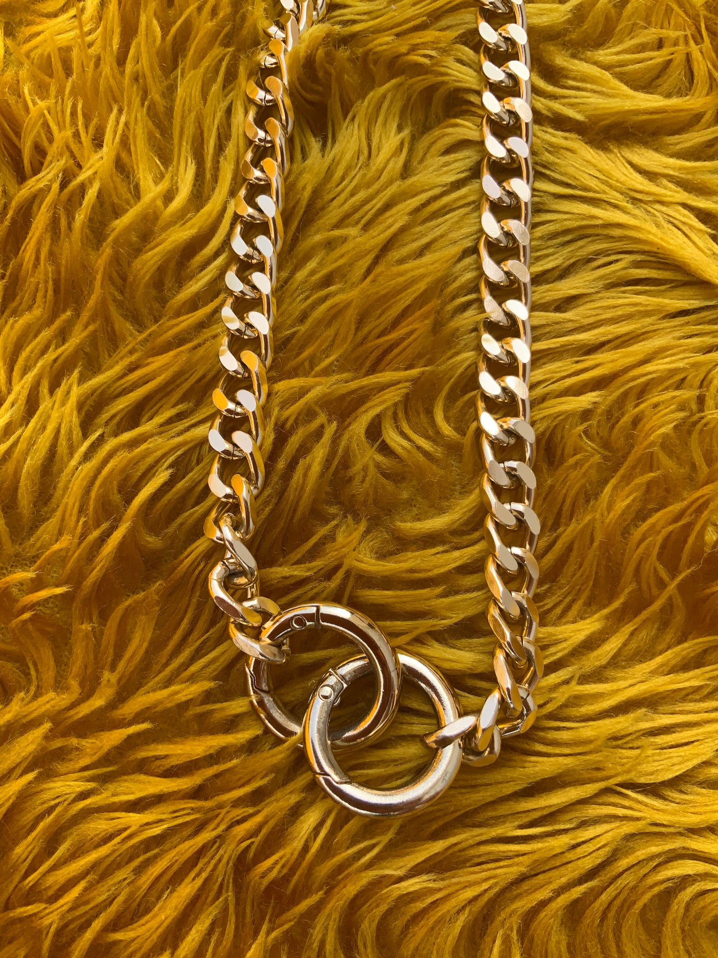 Gros collier Métal mailles plates Vintage