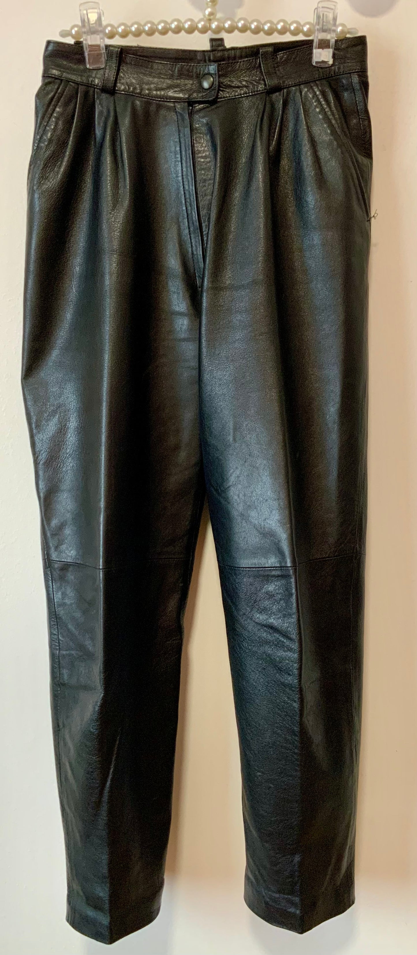 Pantalon en Cuir Pepite Vintage 1980 - T36/38.