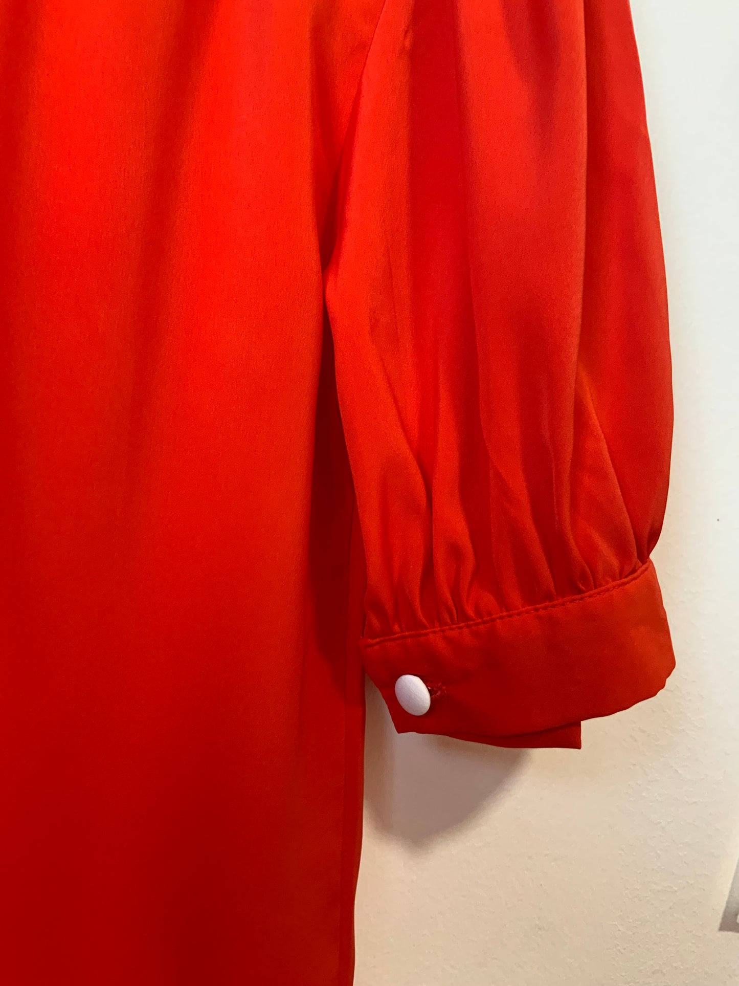 Superbe Chemisier Rouge Vintage 1980- T40
