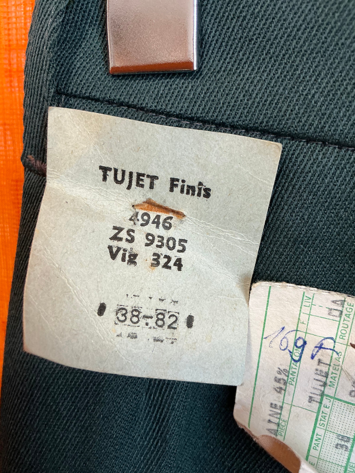 Pantalon Pattes d’éléphant Neuf Tergal avec étiquettes Vintage 1970-T36