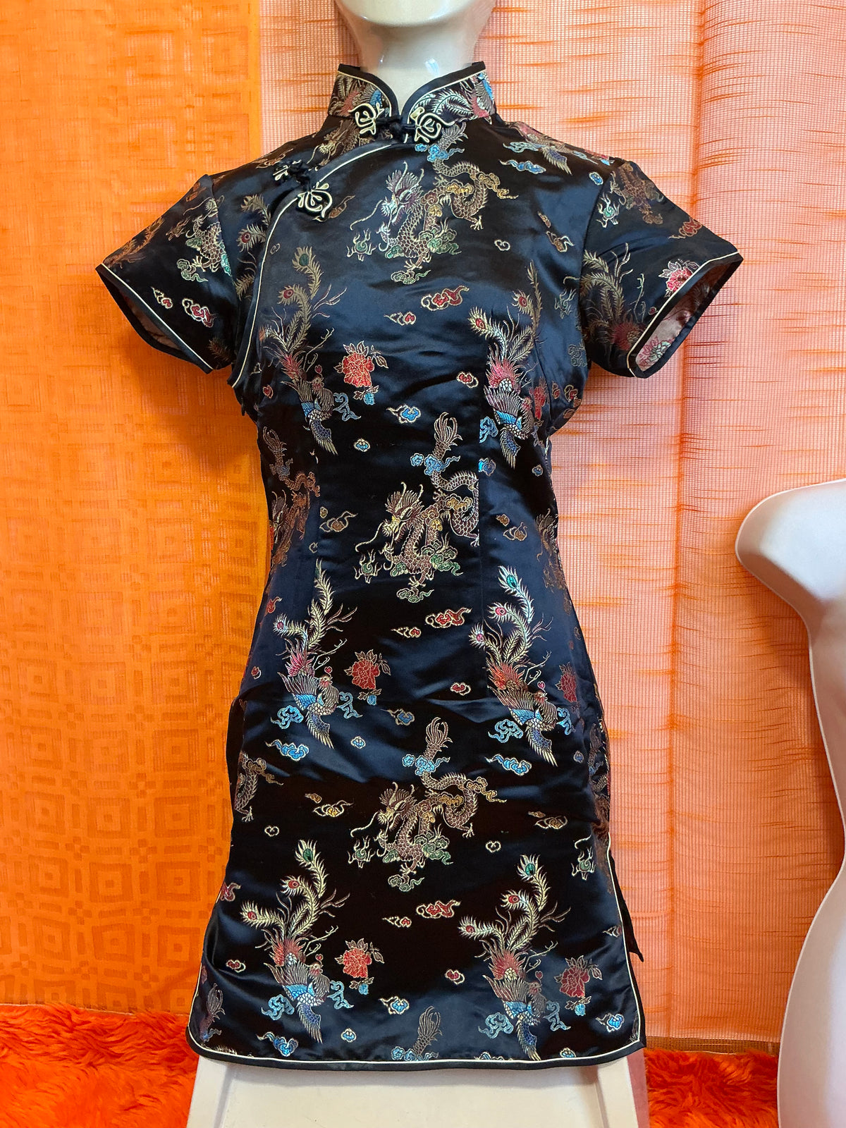 Robe Chinoise Pure Soie Vintage 1980/90-T36