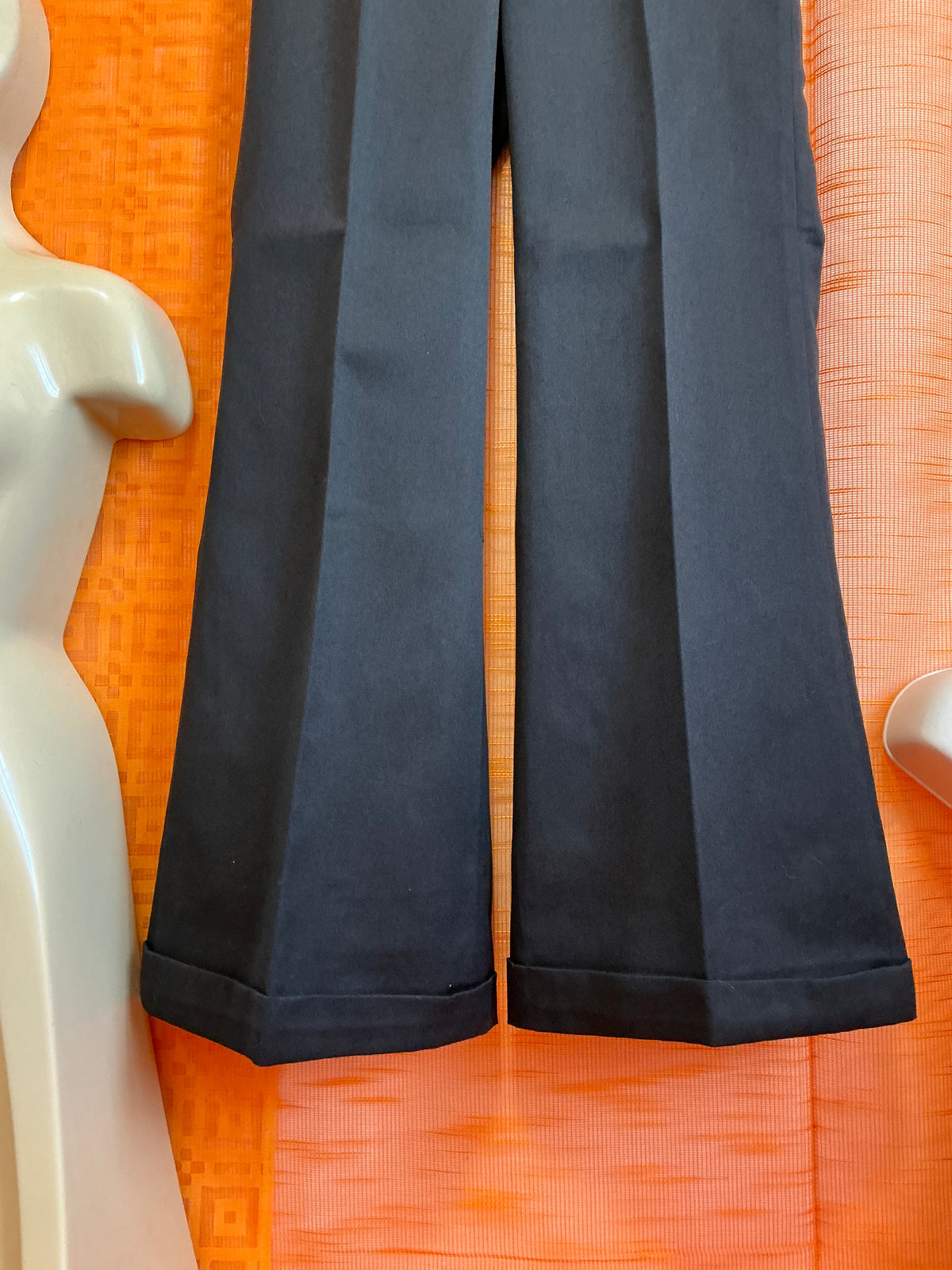Pantalon pattes d’éléphant Vintage Tergal 1970- T36