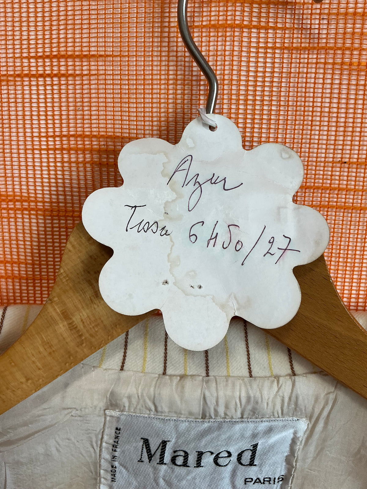 Veste Longue Blazer Rayures Original Deadstock Vintage 1970/80 - T40