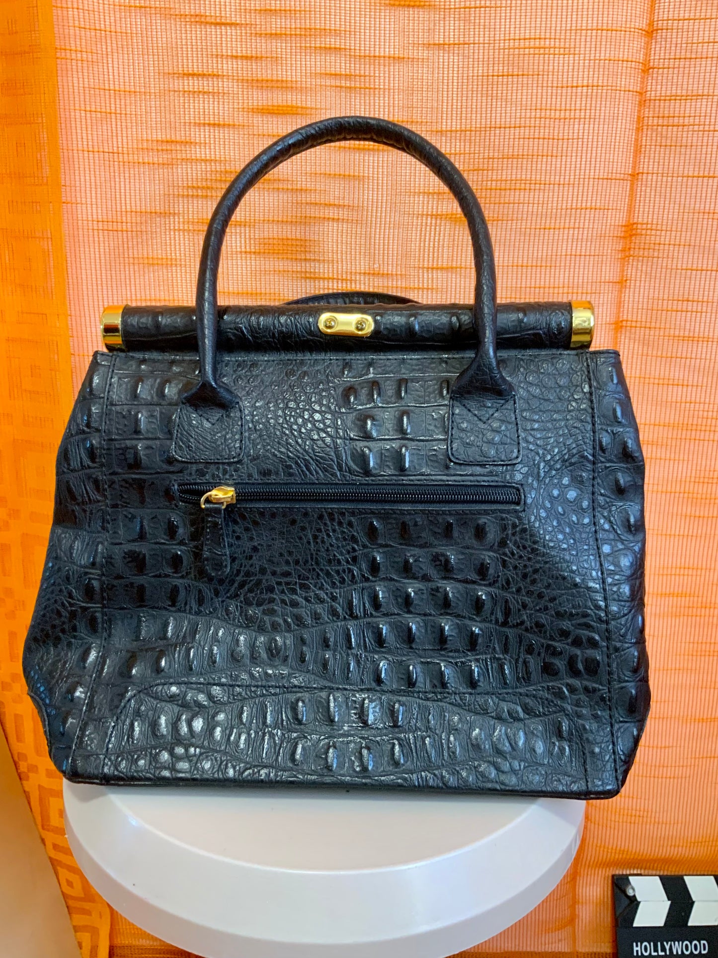 Sac à main Cuir Italy Gros grains croco