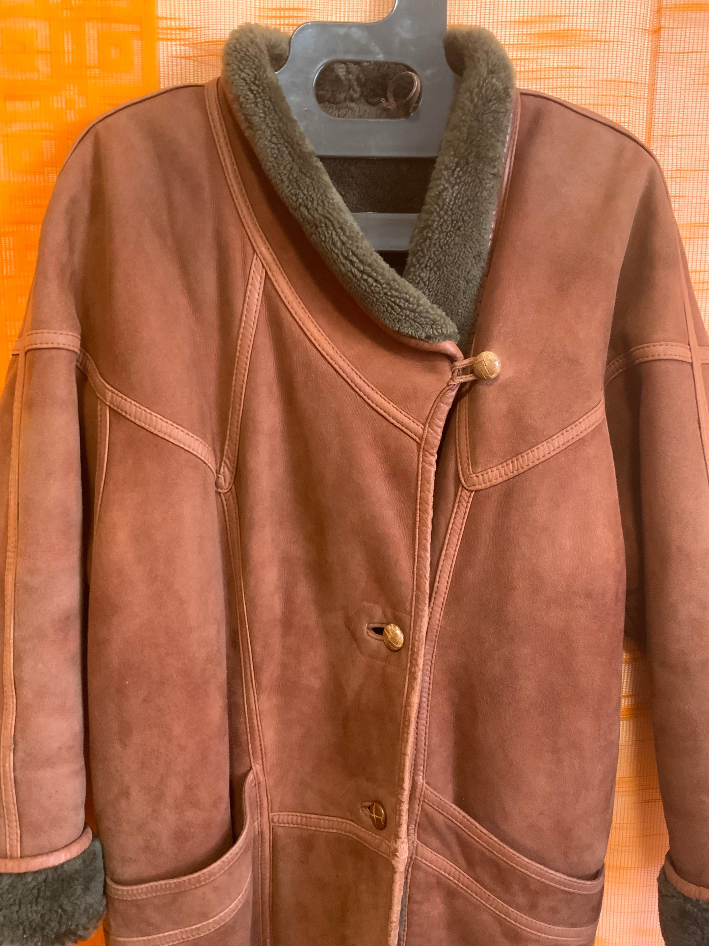 Manteau Cuir Daim Haut de gamme Vintage- T44/46.