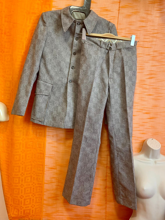 Sublime Tailleur Flare- Pelle à tartes Vintage 1970 Deadstock - T32