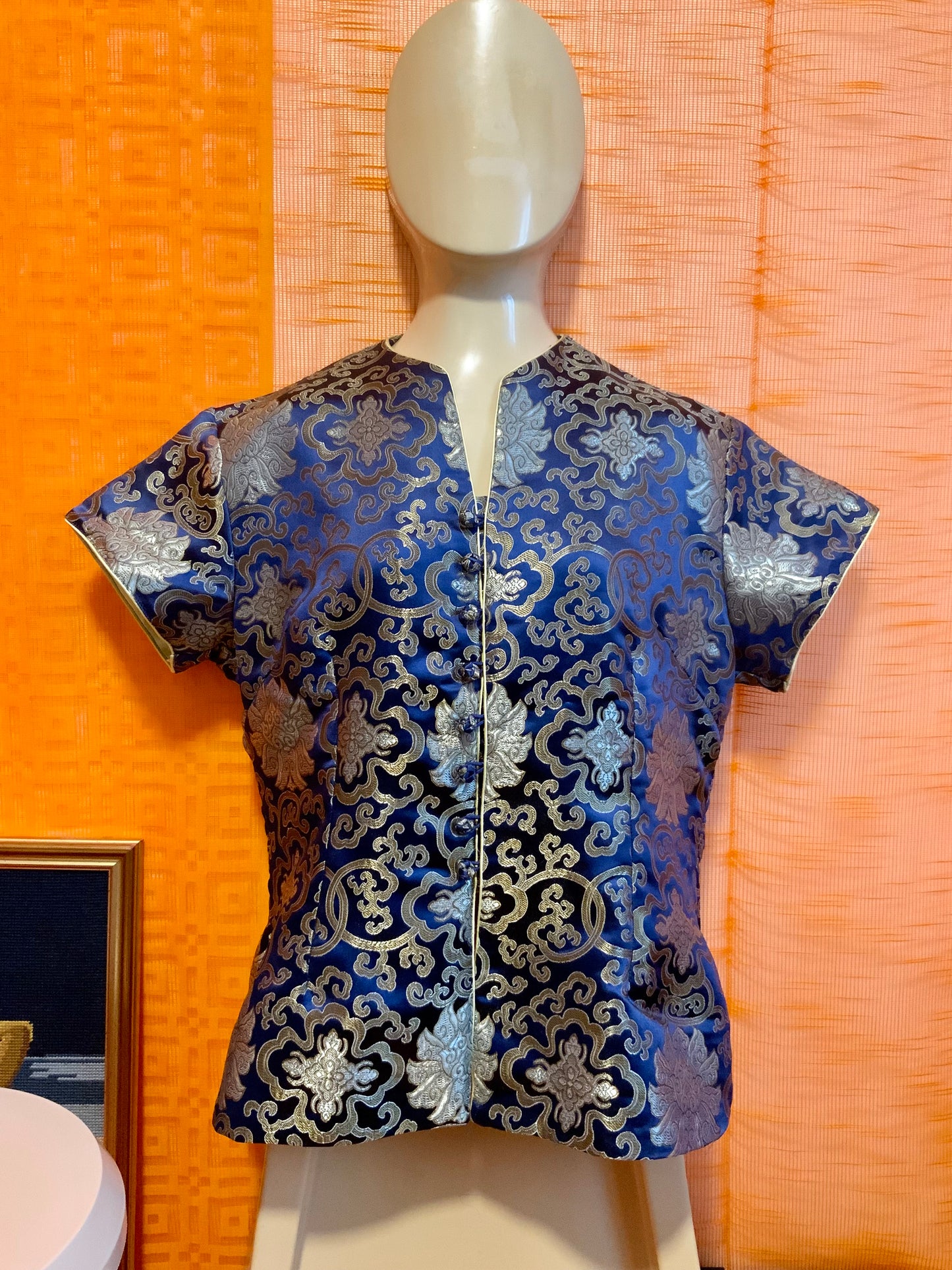 Chemise Chinoise Pure Soie Vintage