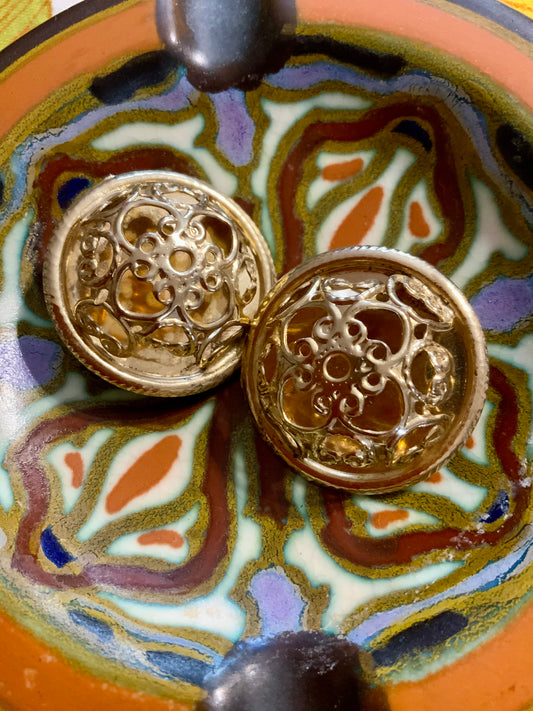 Superbes boucles d’oreilles Vintage 1980 Stylées