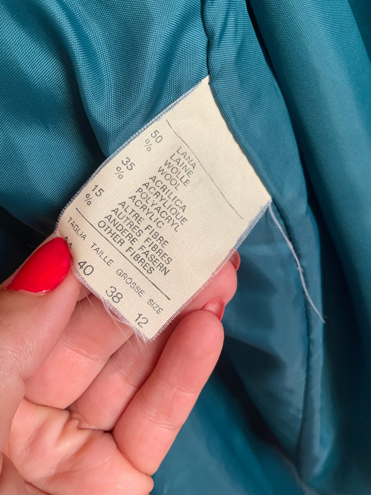 Superbe Manteau 1980 Vintage Italie - T40