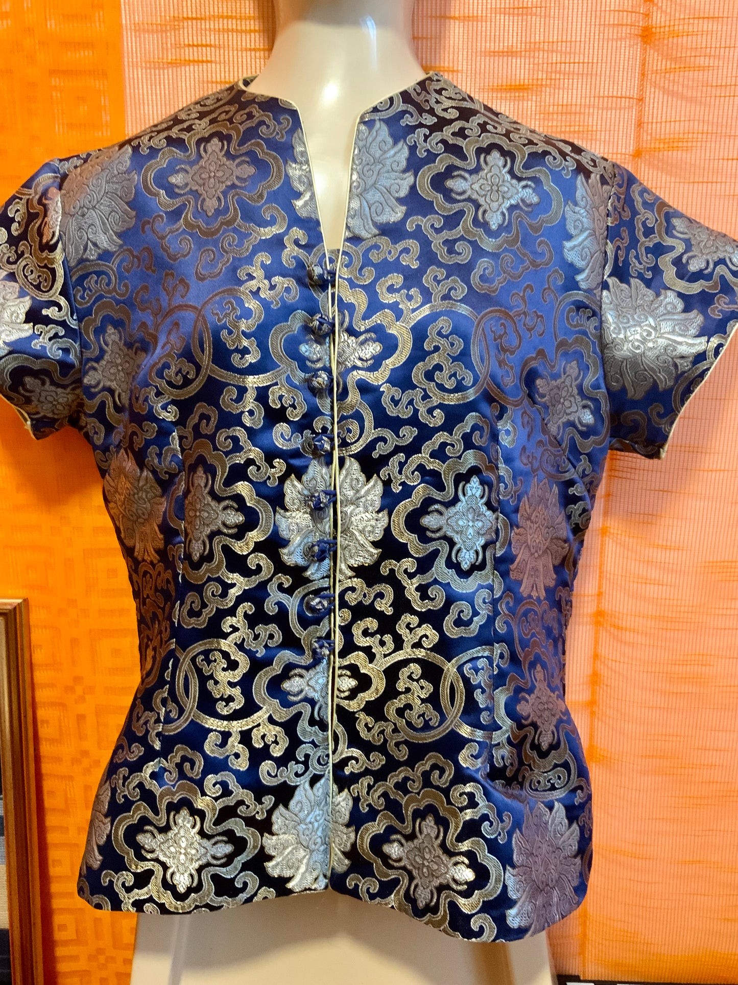 Chemise Chinoise Pure Soie Vintage