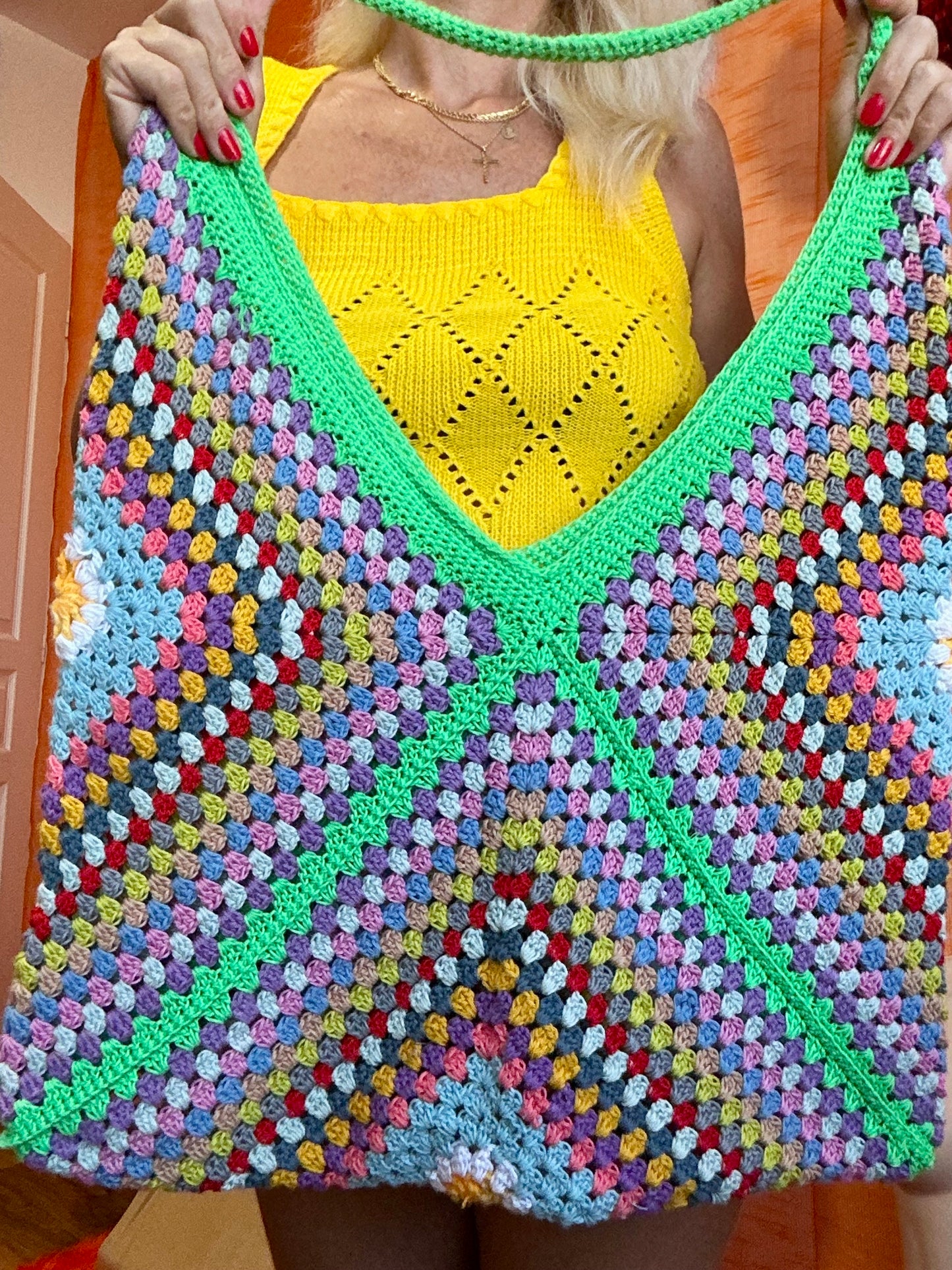 Sac Vintage Crochet Original Fait Main -