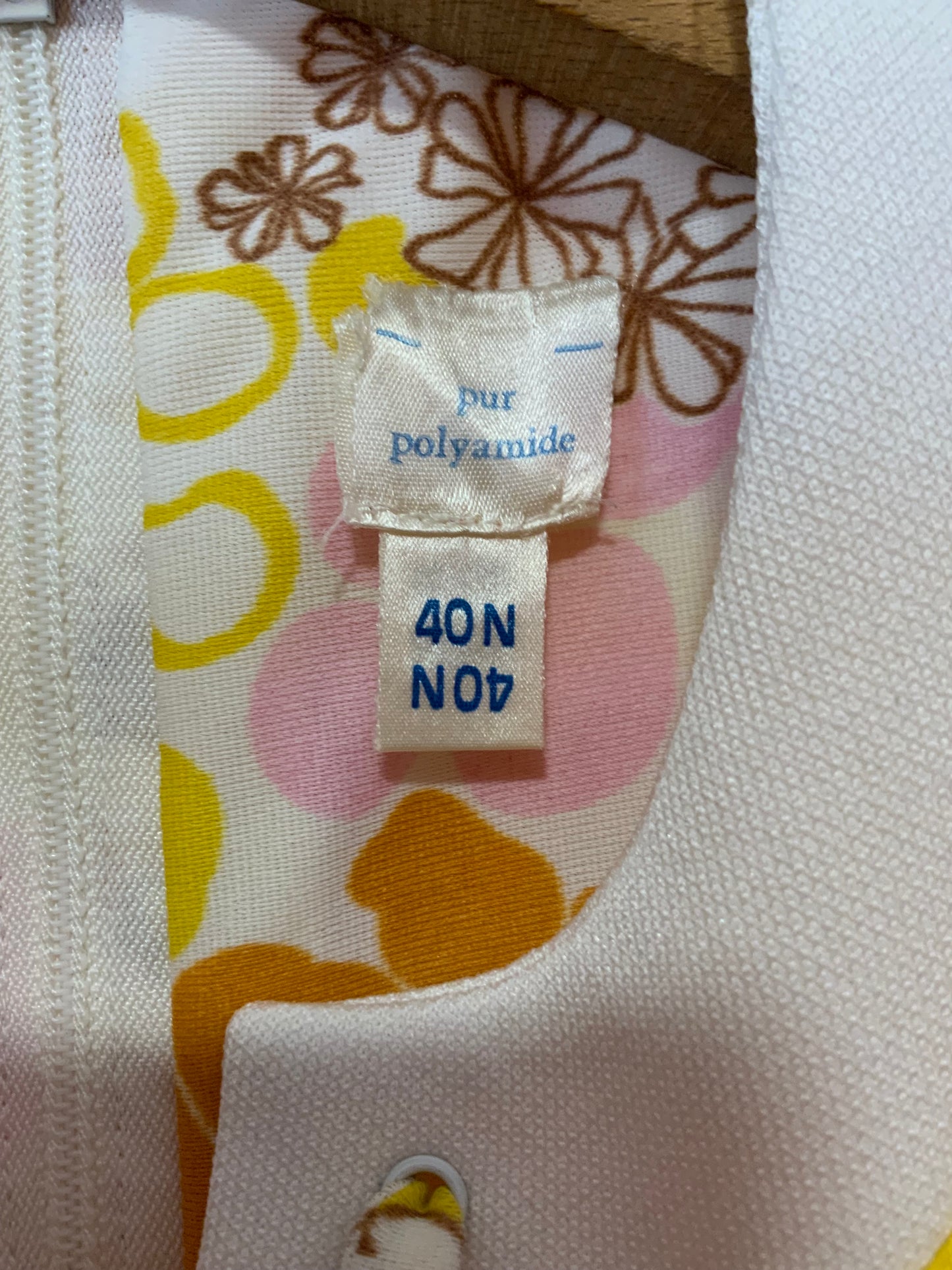 Robe Hippie romantique À fleurs Vintage 1970-T38