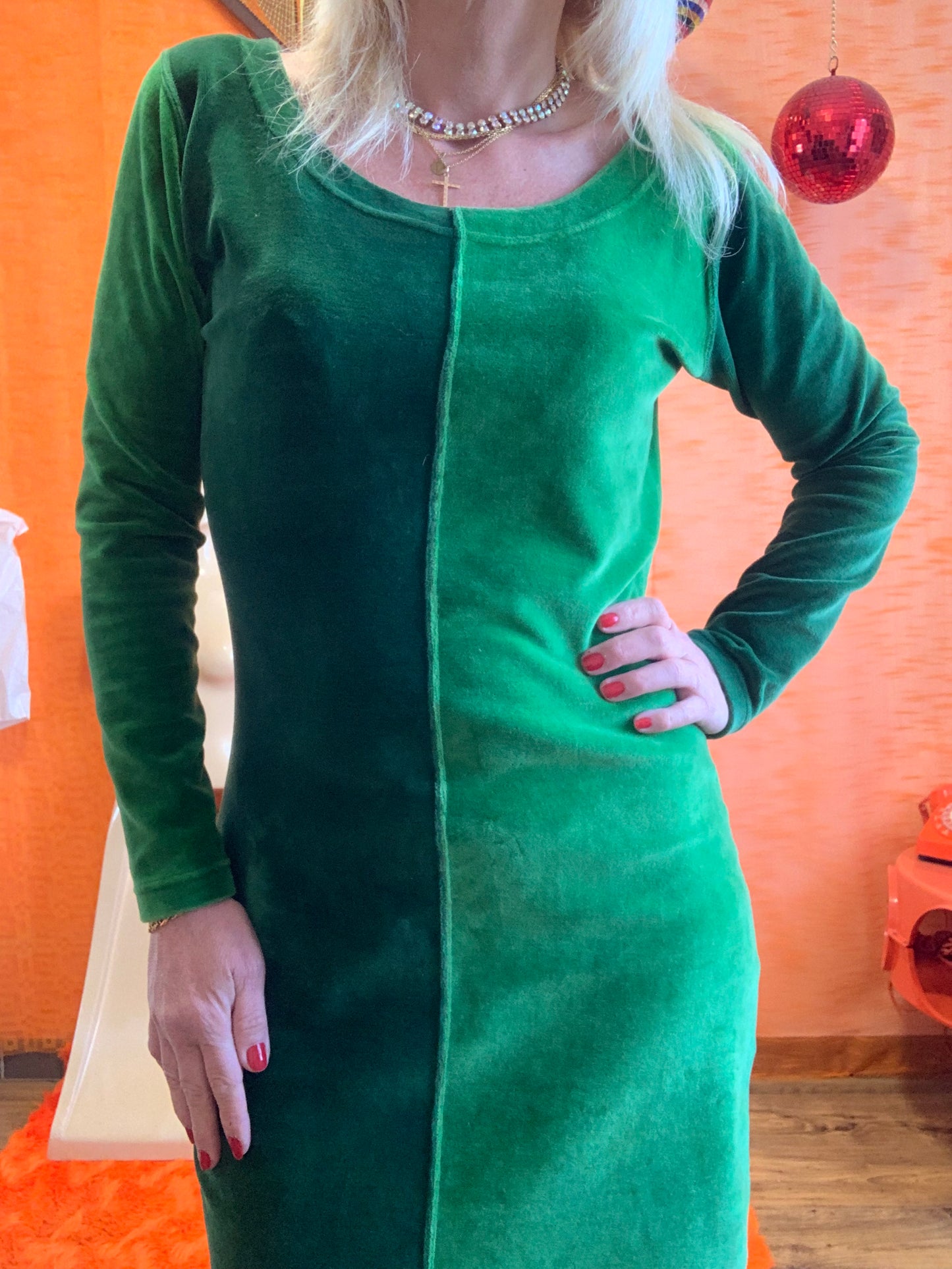 Robe originale velours Naf Naf Vintage 1990 -T38