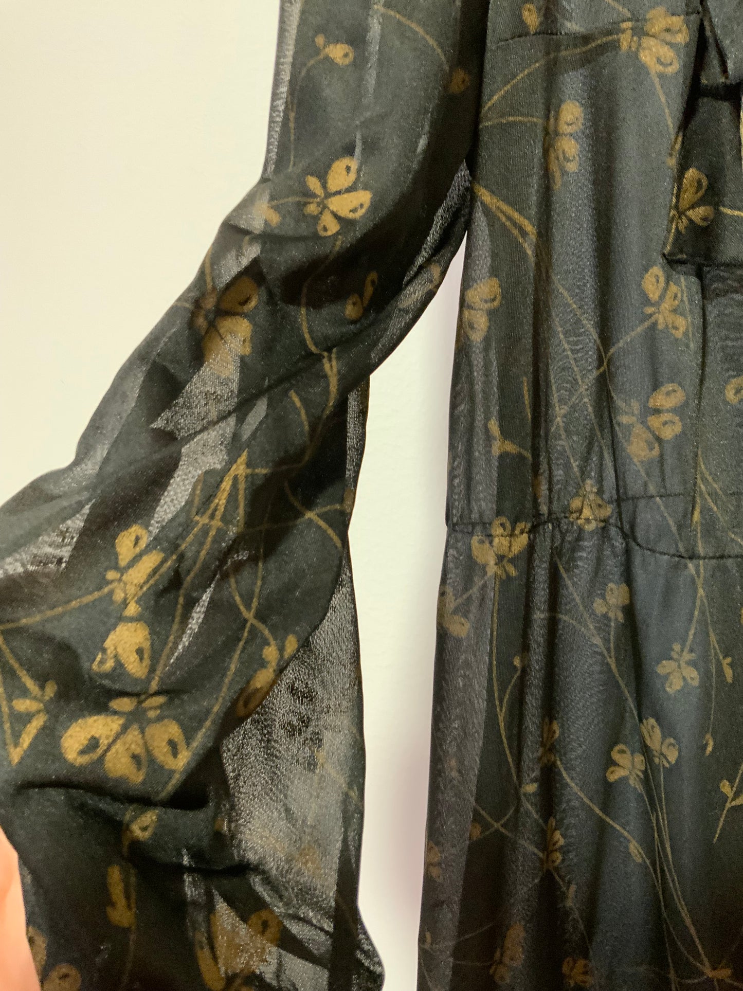 Robe en voile à Fleurs M.Griffon Vintage France- T40