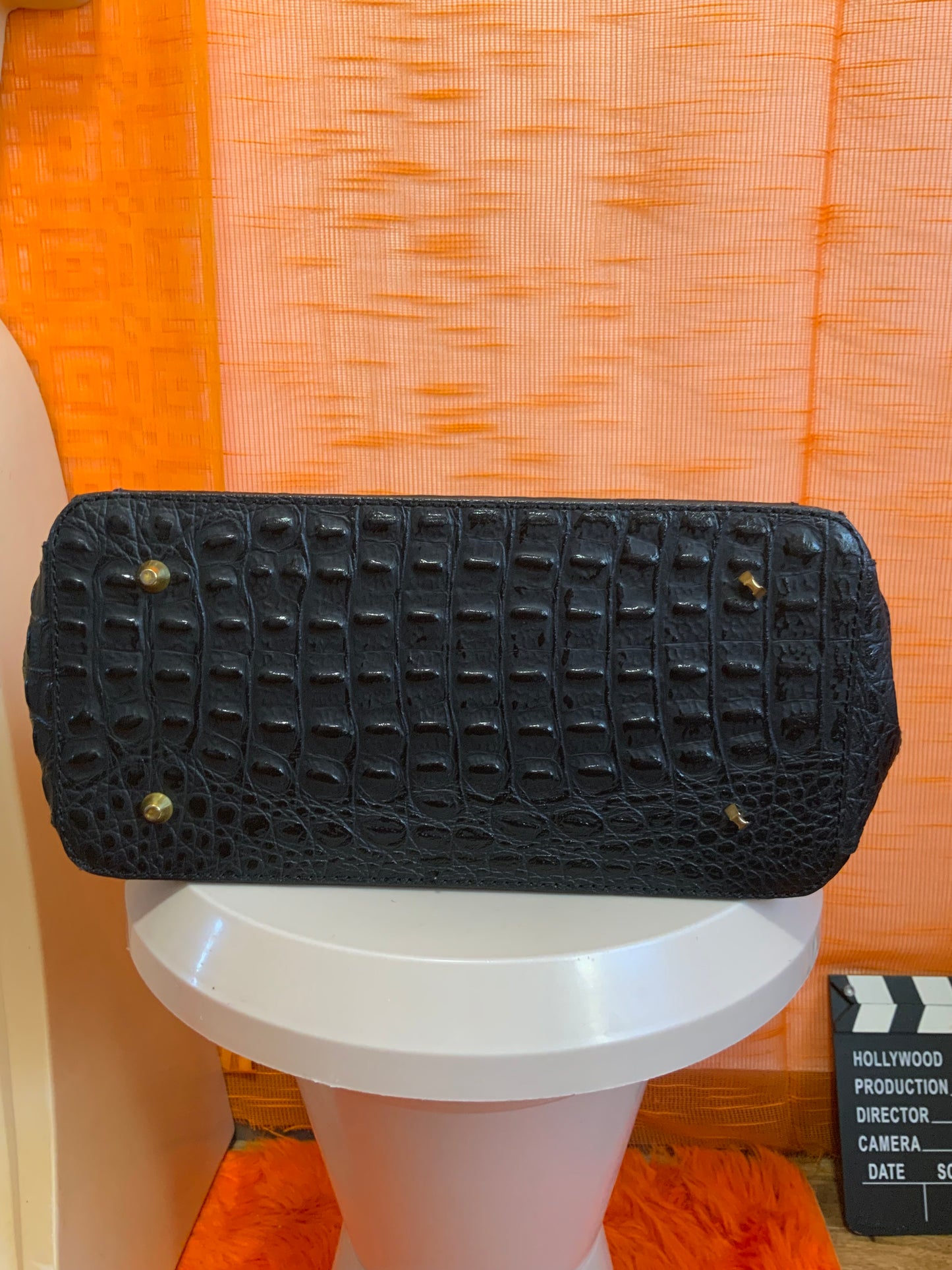 Sac à main Cuir Italy Gros grains croco