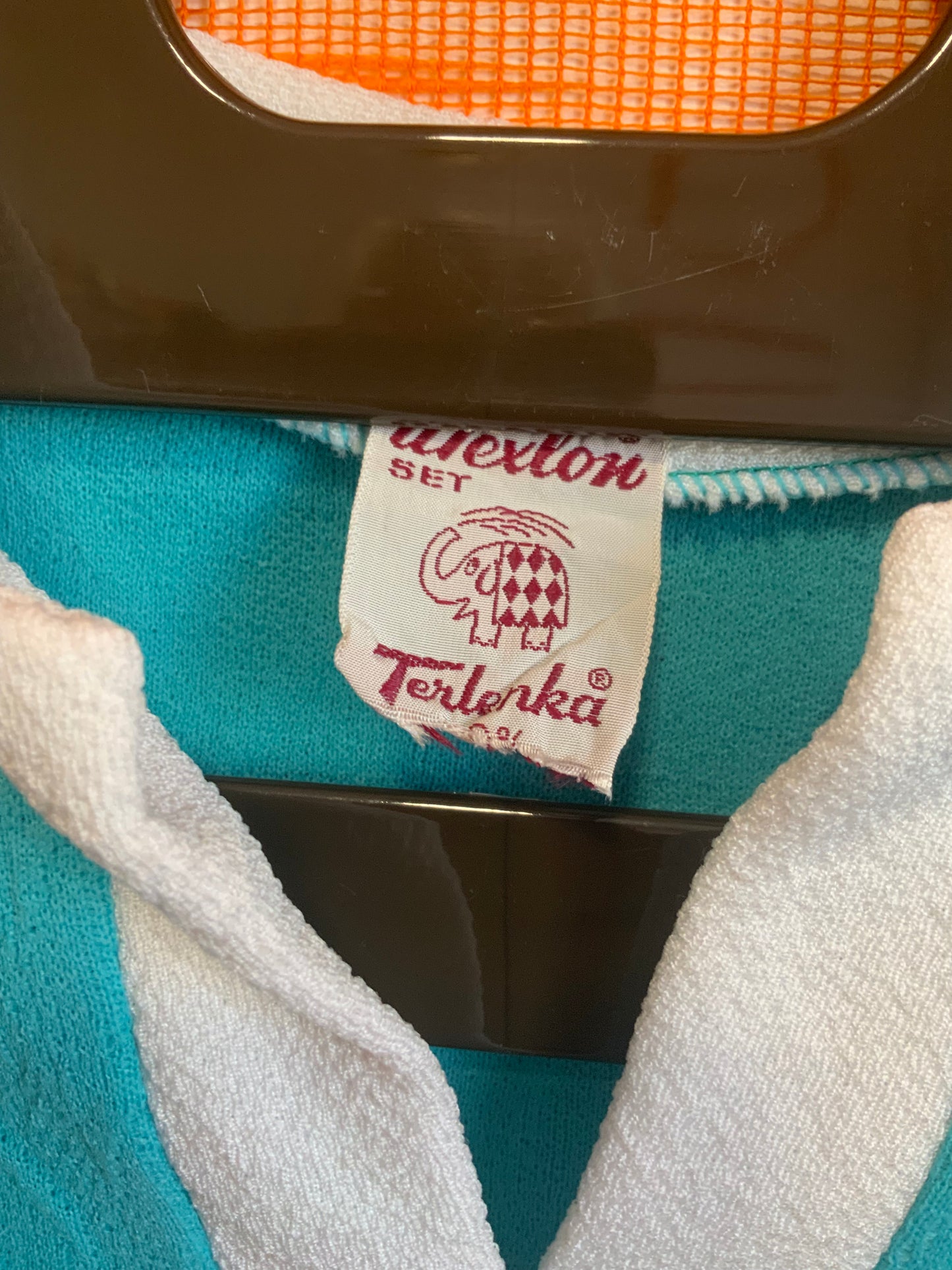 Robe Baby Doll Vintage 1960/70 Turquoise- T48