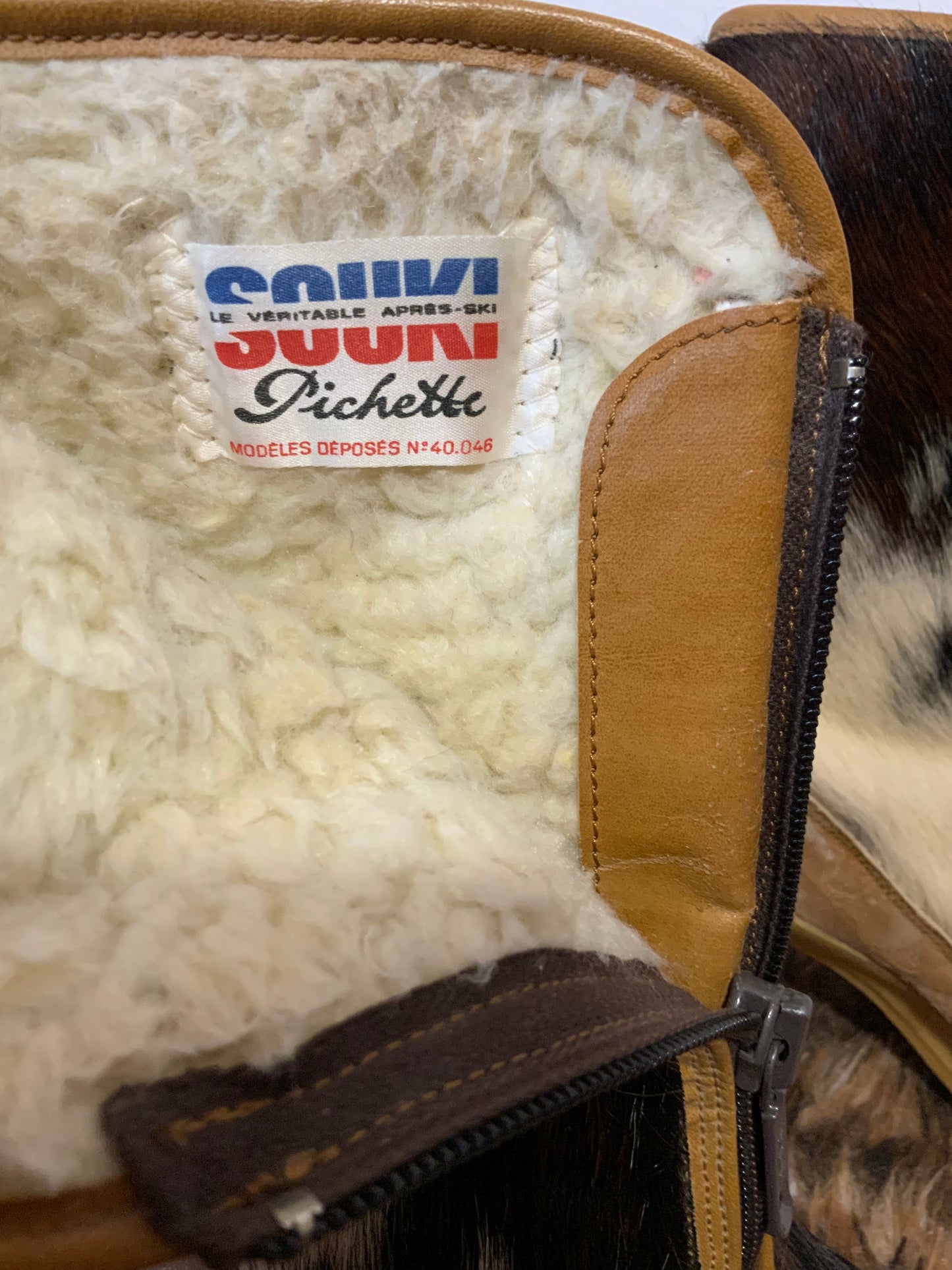 Bottes Originales en poils de vaches Cowboy Vintage 1970