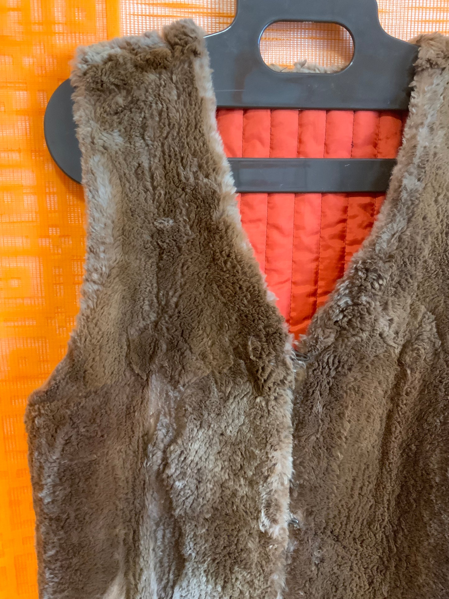 Gilet sans manche fait main 1970 Fourrure-