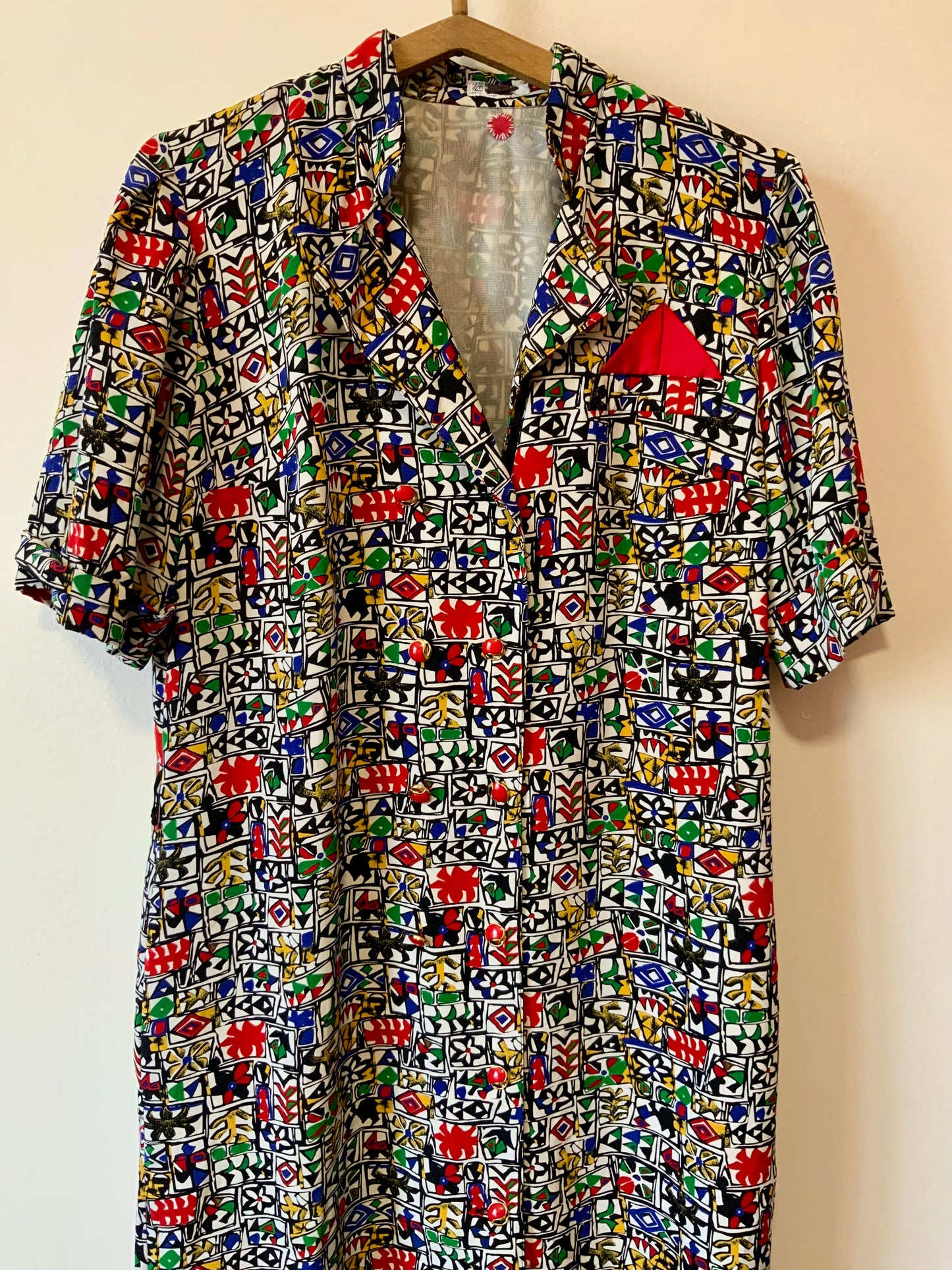 Robe Élégante boutonnée Vintage 1990- T42.