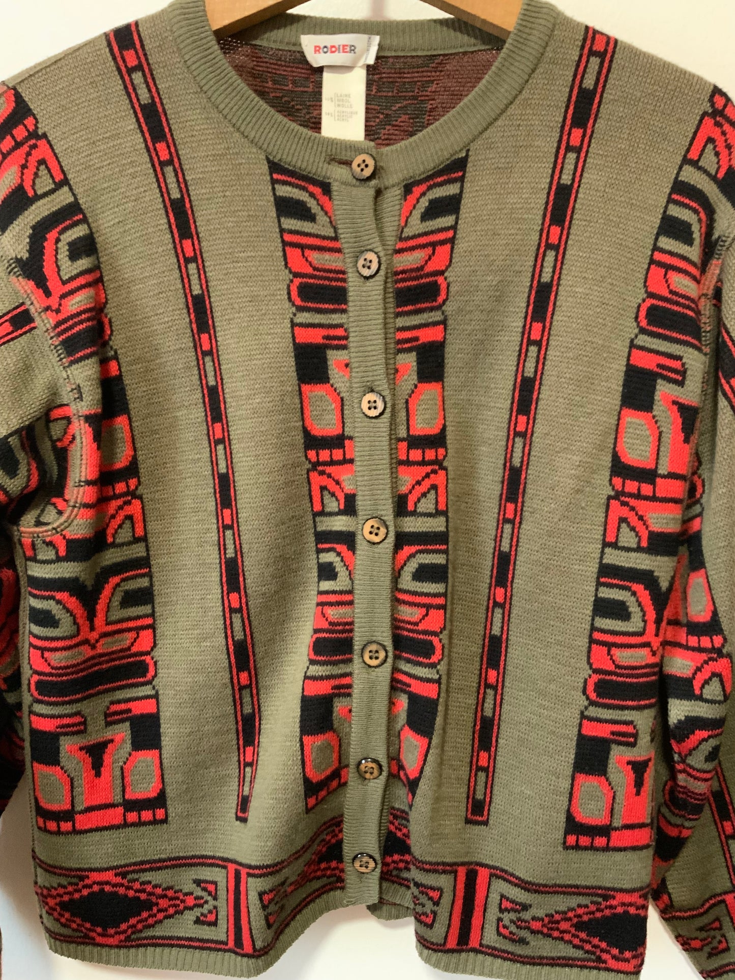 Ensemble Vintage Laine Rodier Motifs Élégance