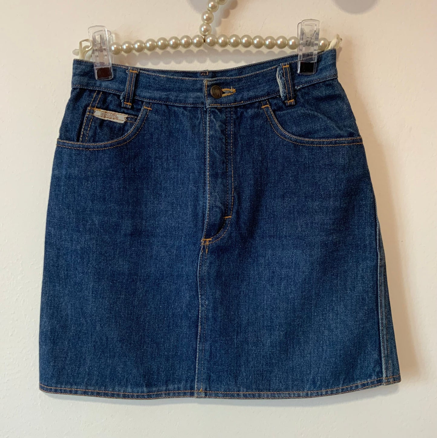 Mini Jupe Jean Denim Italy Vintage 1980- T34