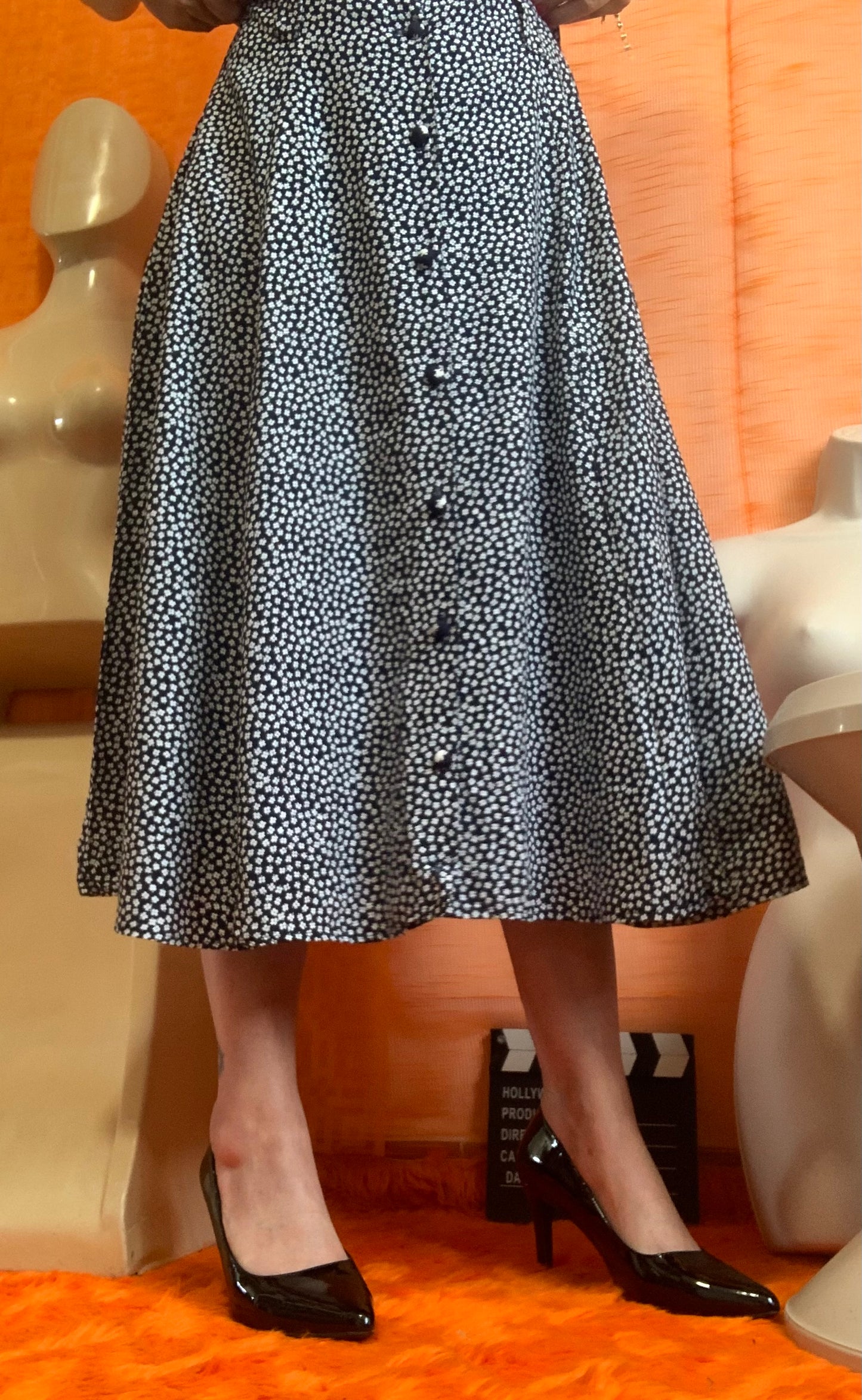 Jupe longue à fleurs Vintage 1990- T42