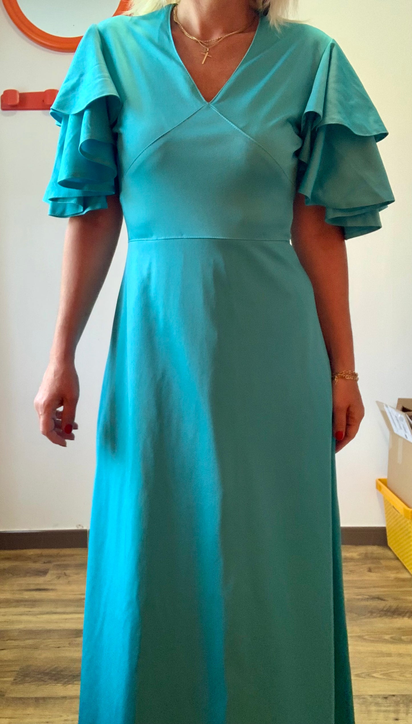 Superbe Robe longue Vintage 1970 Confection Création Main- T36