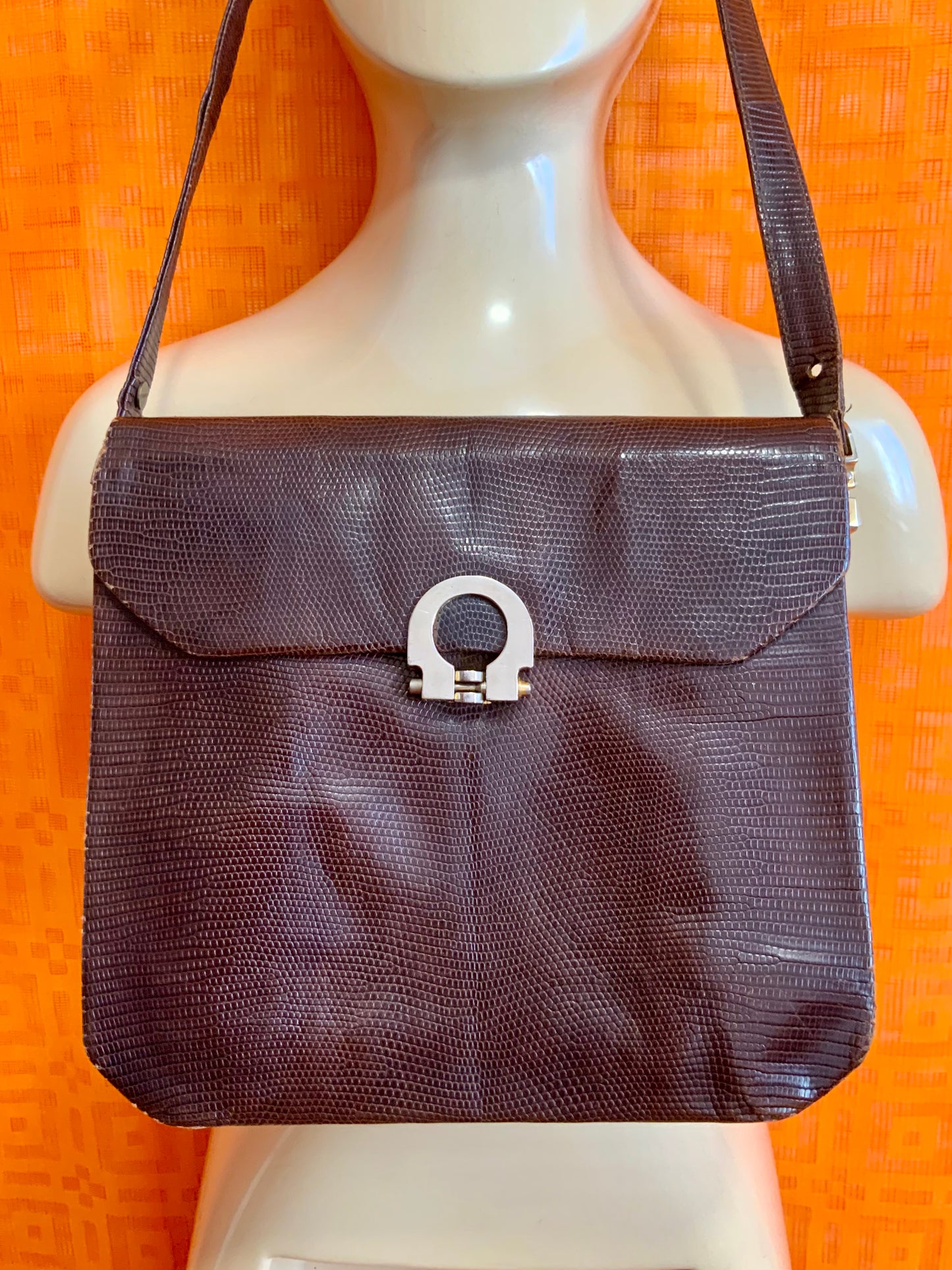 Sac Ancien Vintage Cuir Marron - Élégance