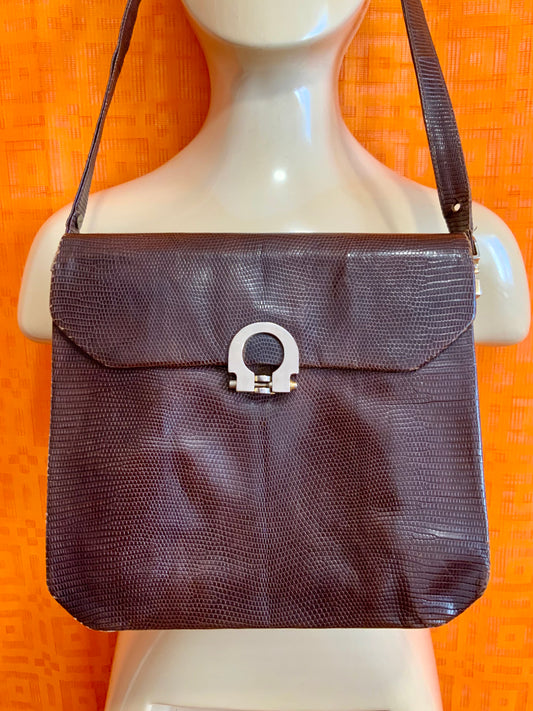 Sac Ancien Vintage Cuir Marron - Élégance