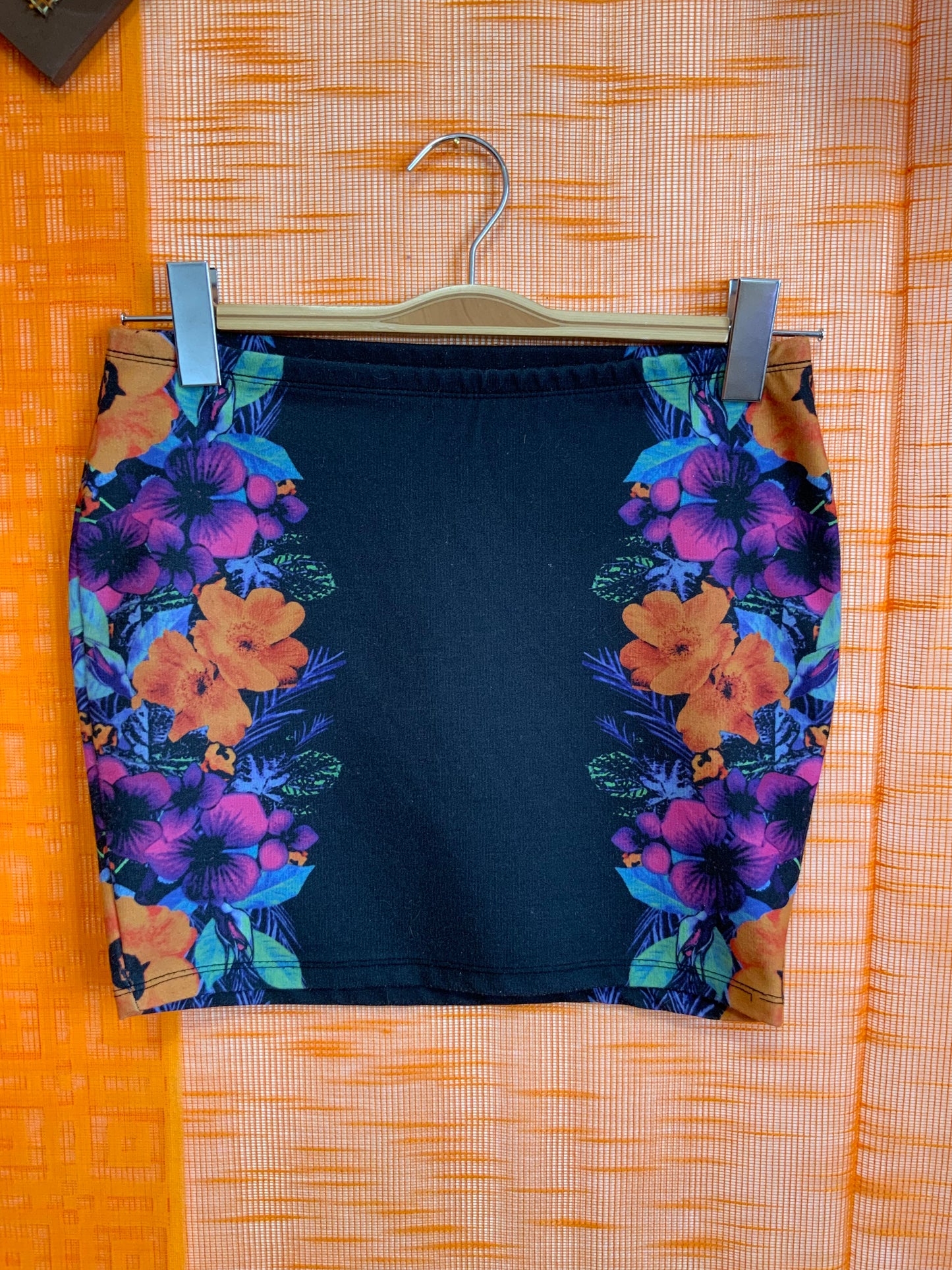 Ensemble a fleurs Vintage 1990 Mini jupe- T36