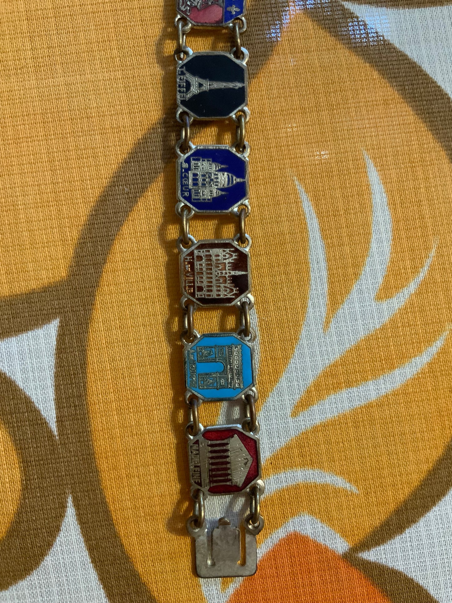 Bracelet Ancien Vintage Souvenirs Monuments Paris-