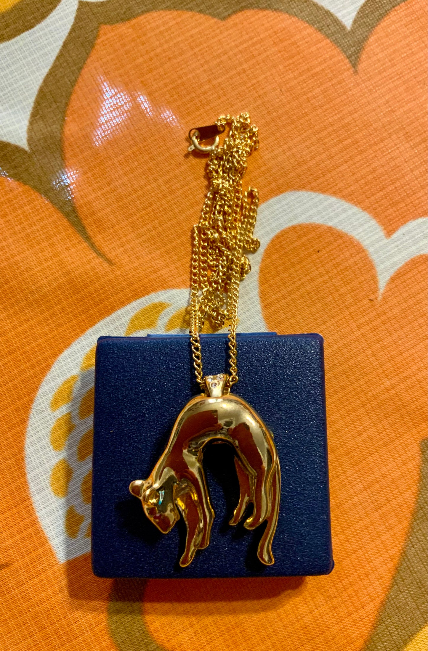 Chaine Pendentif / Broche Panthère Vintage 1980