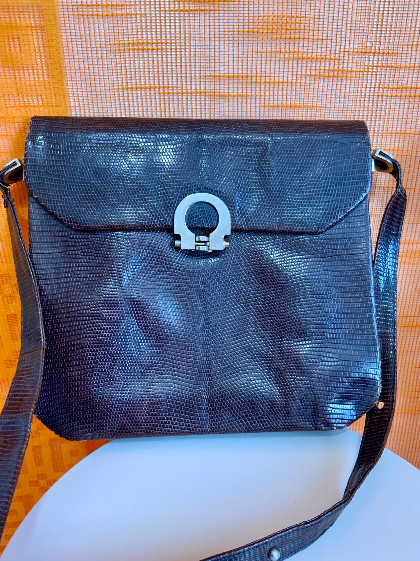 Sac Ancien Vintage Cuir Marron - Élégance