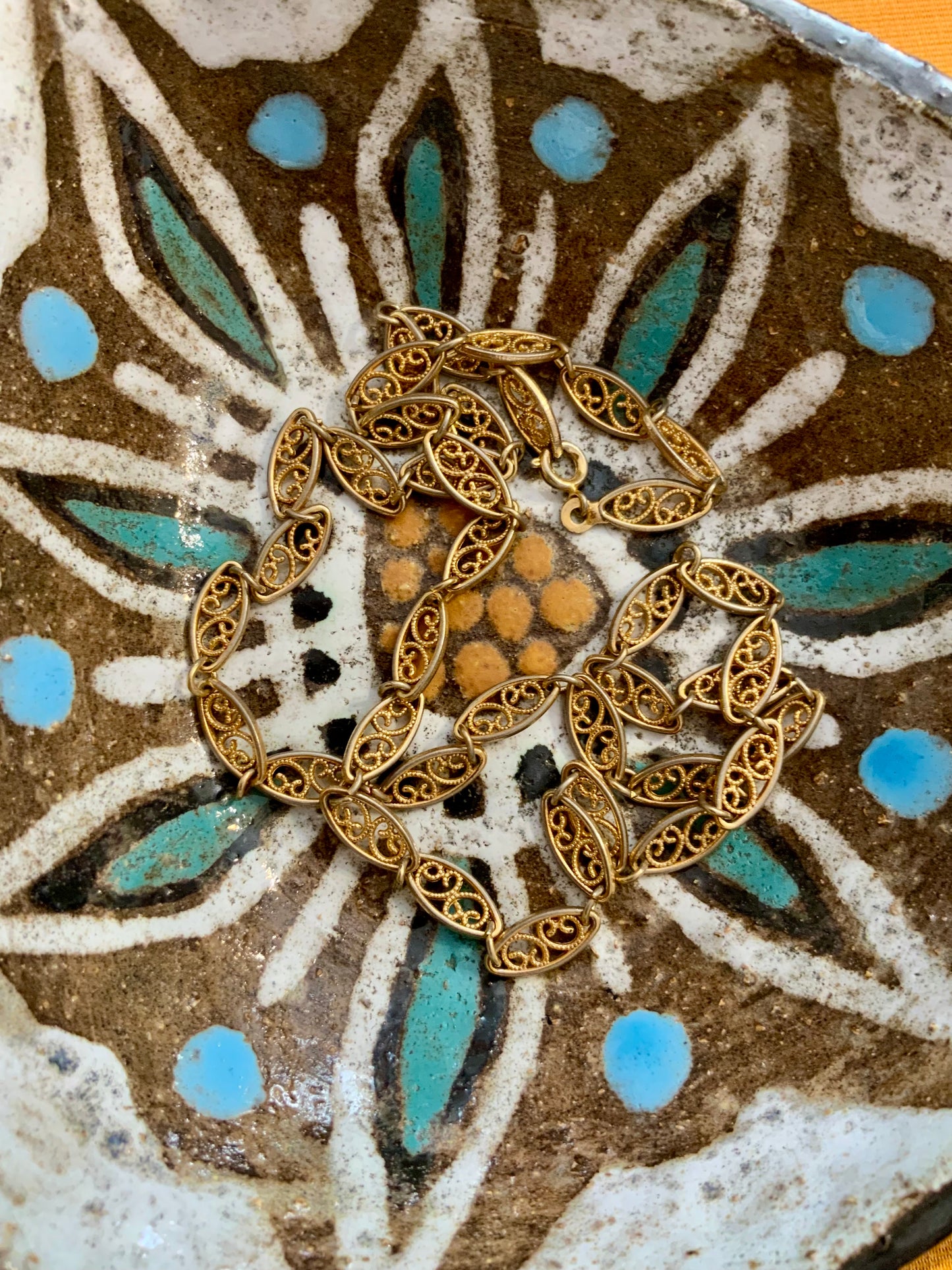 Collier Chaine Pur Vintage 1980-