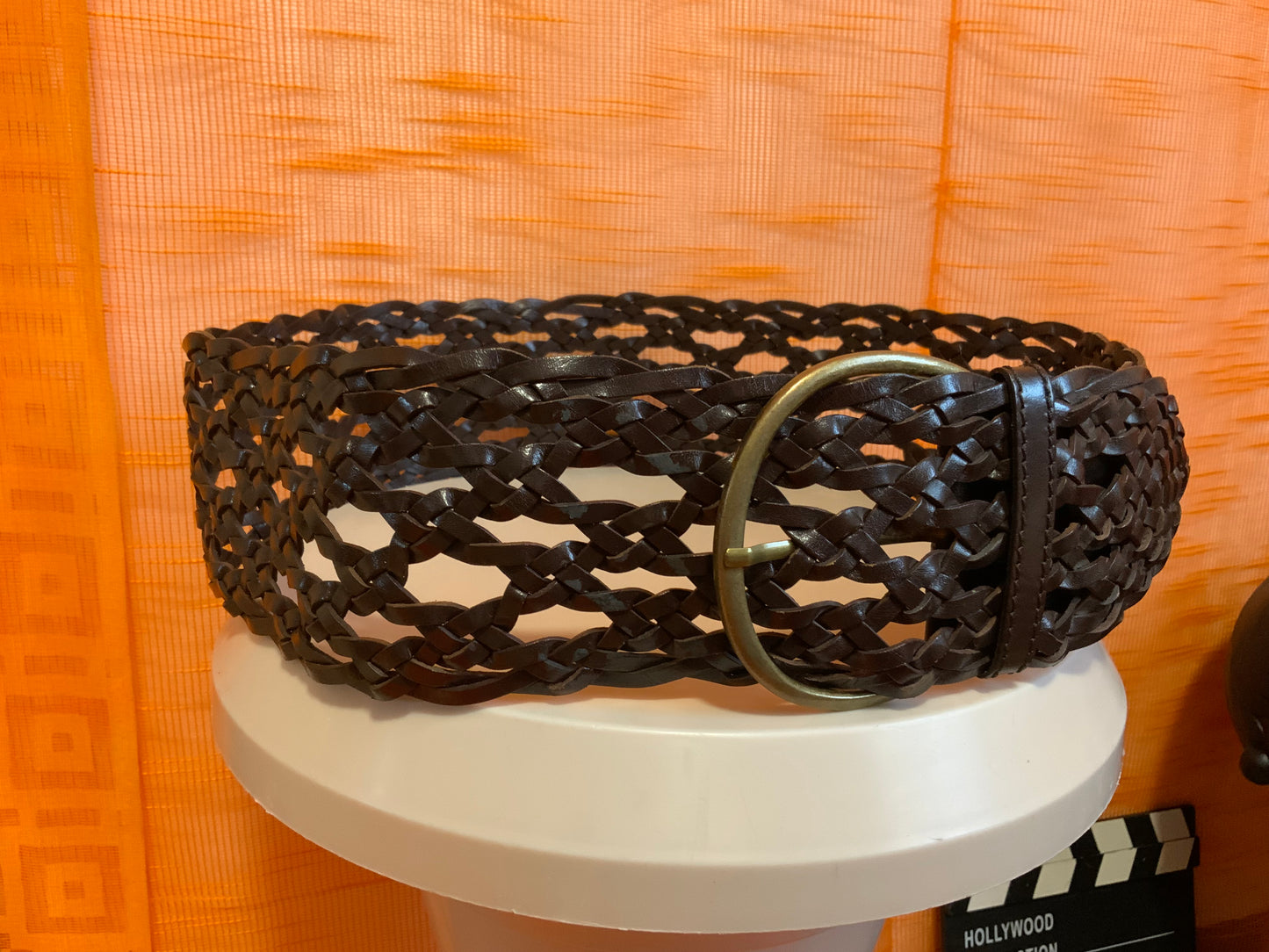 Ceinture Vintage 1990 Cuir Originale Ajustable-