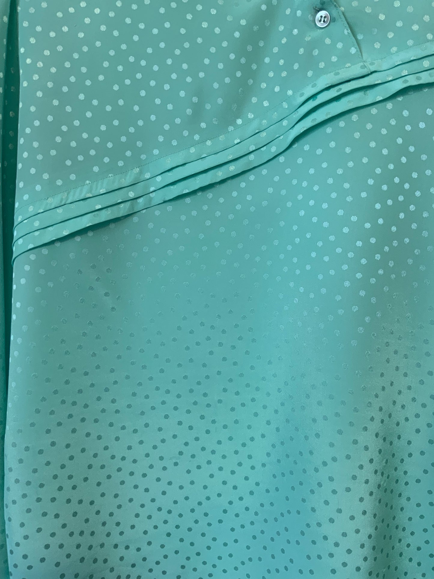 Superbe Chemisier Vintage 1980 Couleur menthe- T38