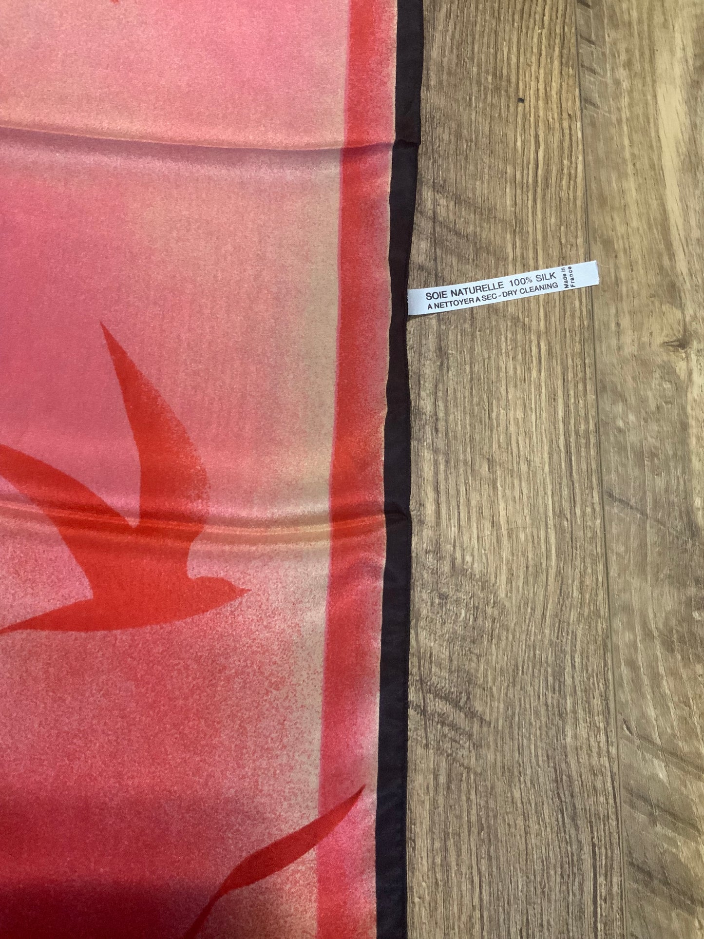 Écharpe soie Neuve Pierre Cardin Vintage France motifs oiseaux -