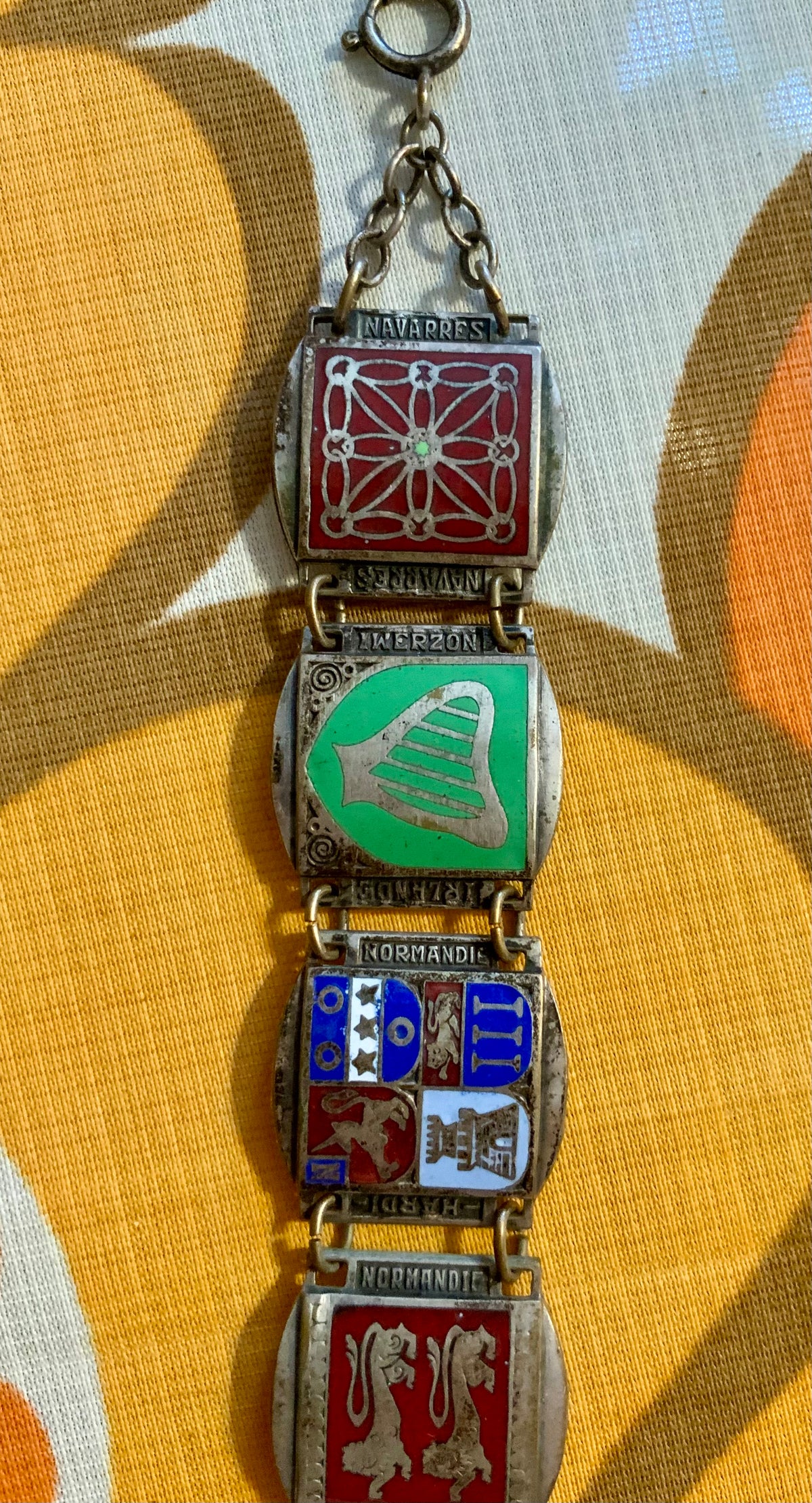 Bracelet Ancien Armoiries Blasons Collection Vintage-