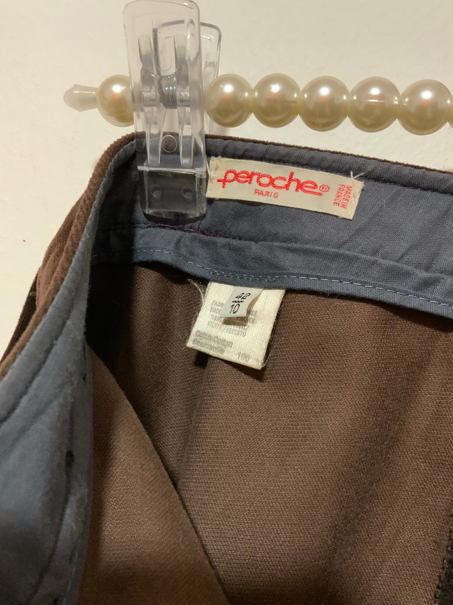 Pantalon Taille haute velours doux Vintage France