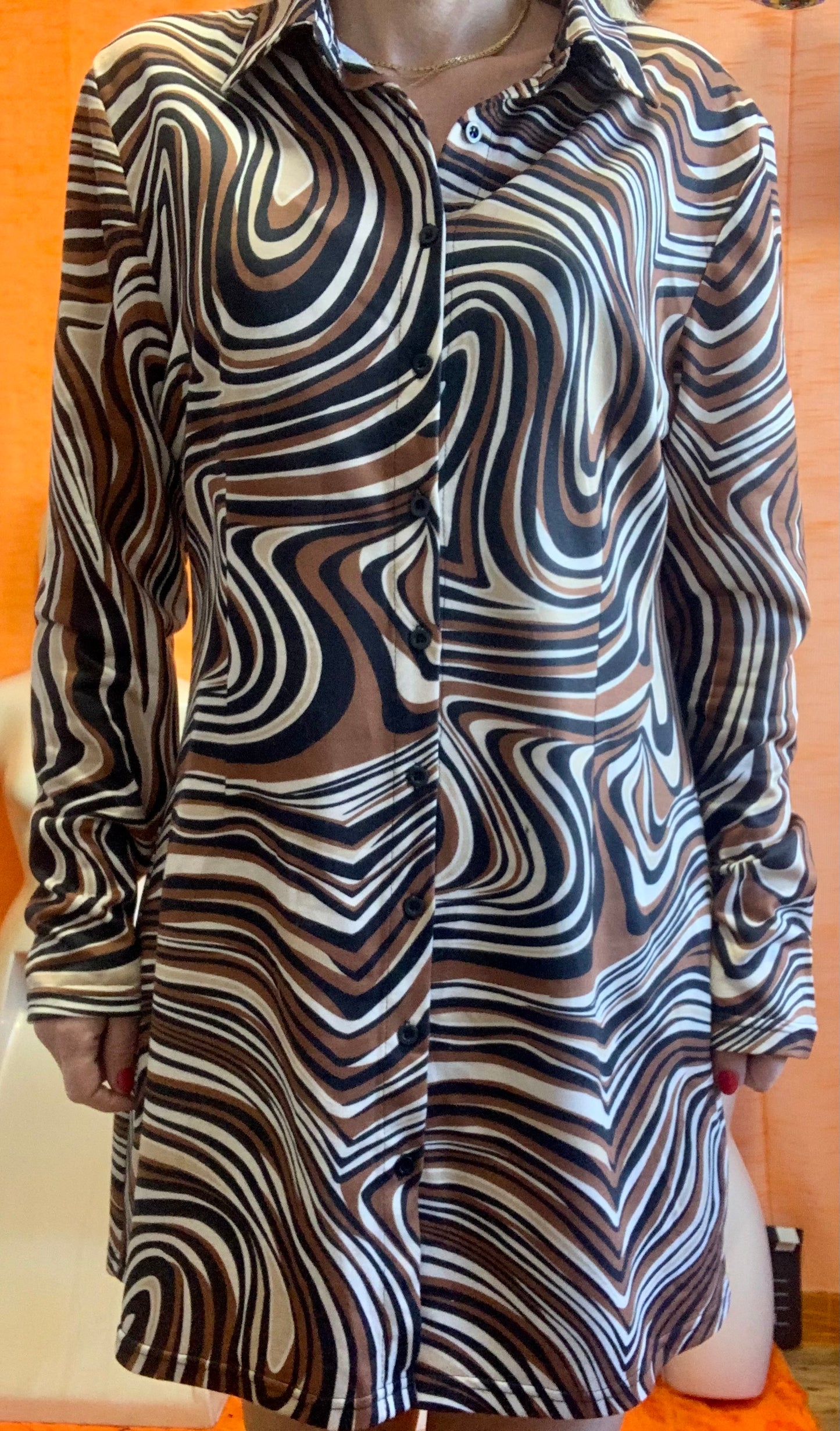 Mini Robe tunique Psychédélique Vintage 1990- T42