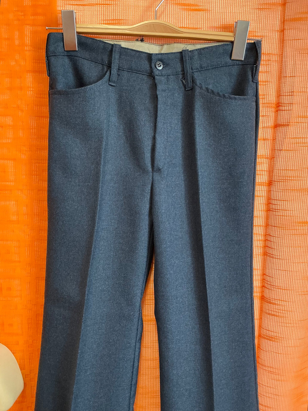 Pantalon Flare Laine peignée Deadstock Vintage 1970 Eural France- T34/36
