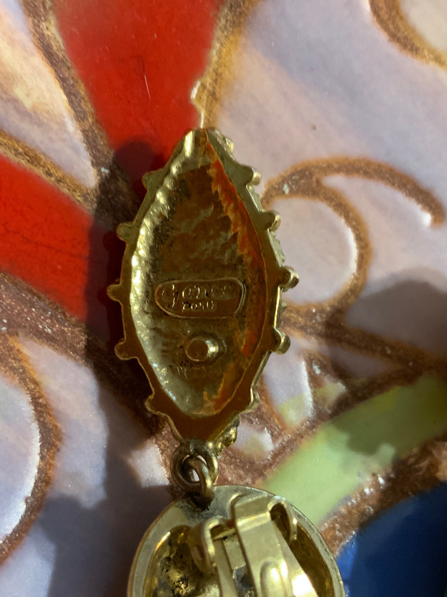 Superbes boucles d oreilles pendantes Ganse Paris France