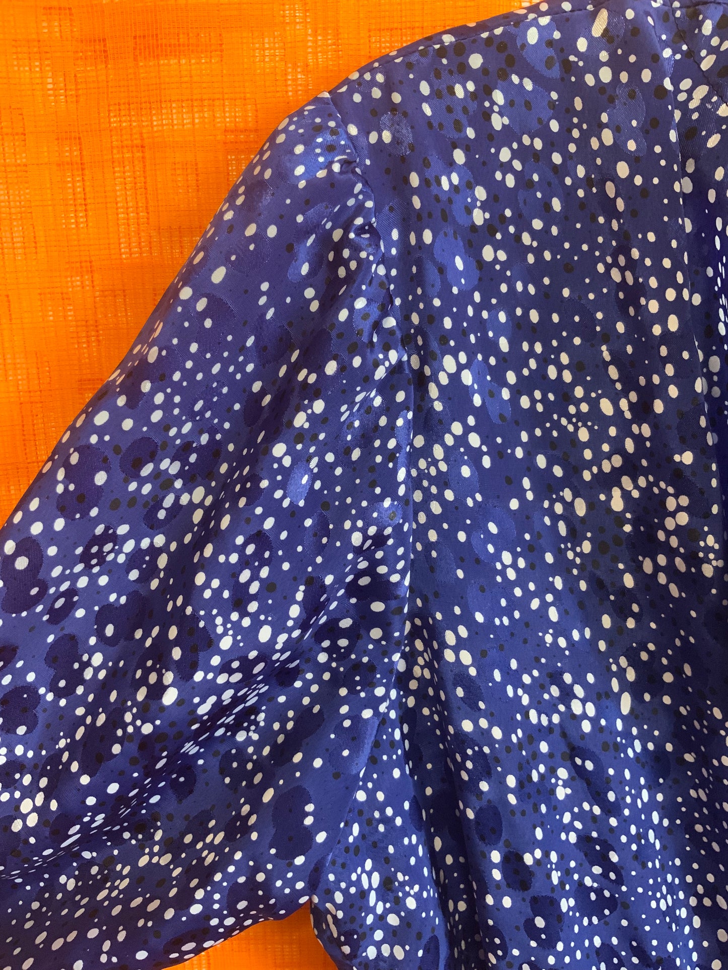 Robe chic de confection main Vintage 1980 petits pois- T42/44