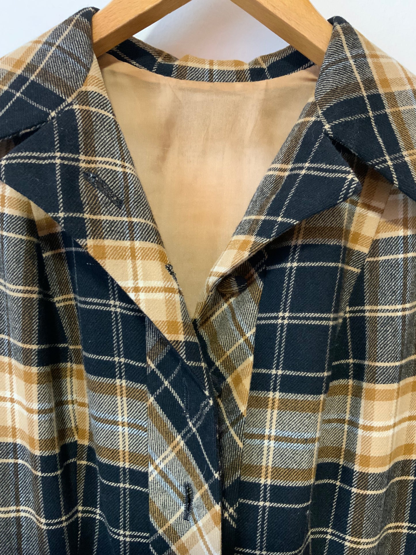 Robe à carreaux Pépite 1970 belle confection Vintage- T38.