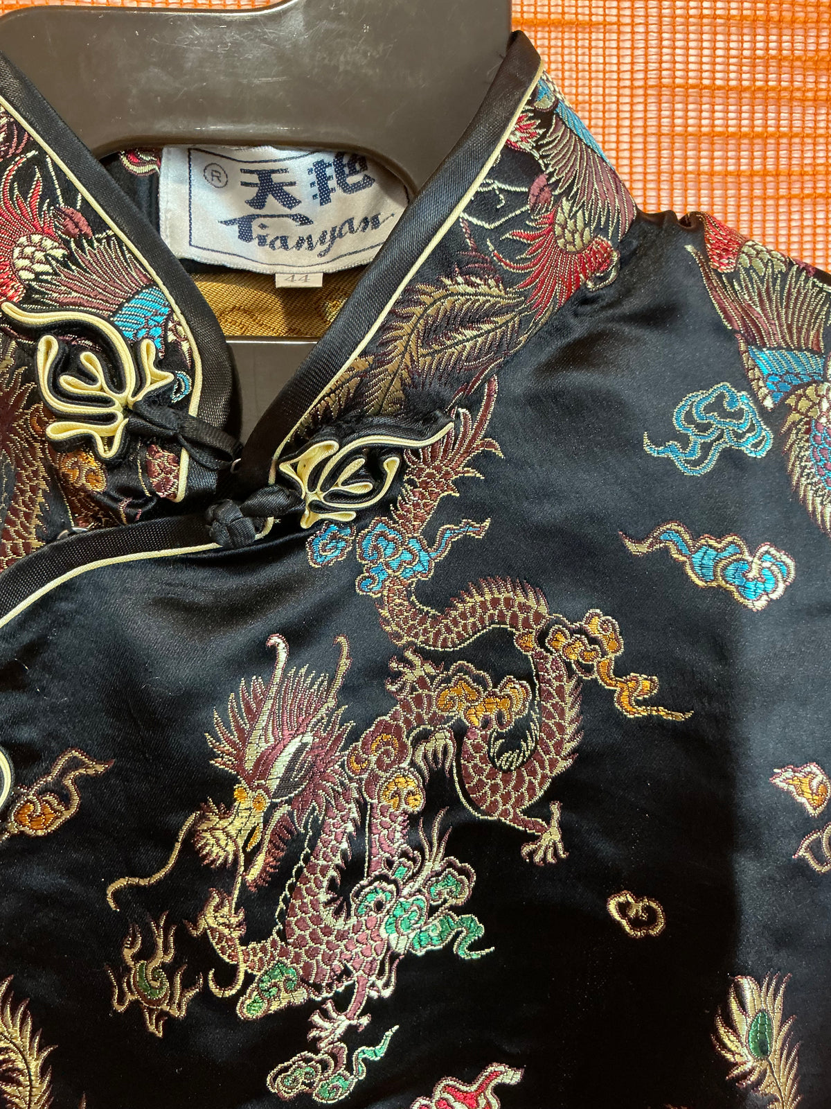 Robe Chinoise Pure Soie Vintage 1980/90-T36
