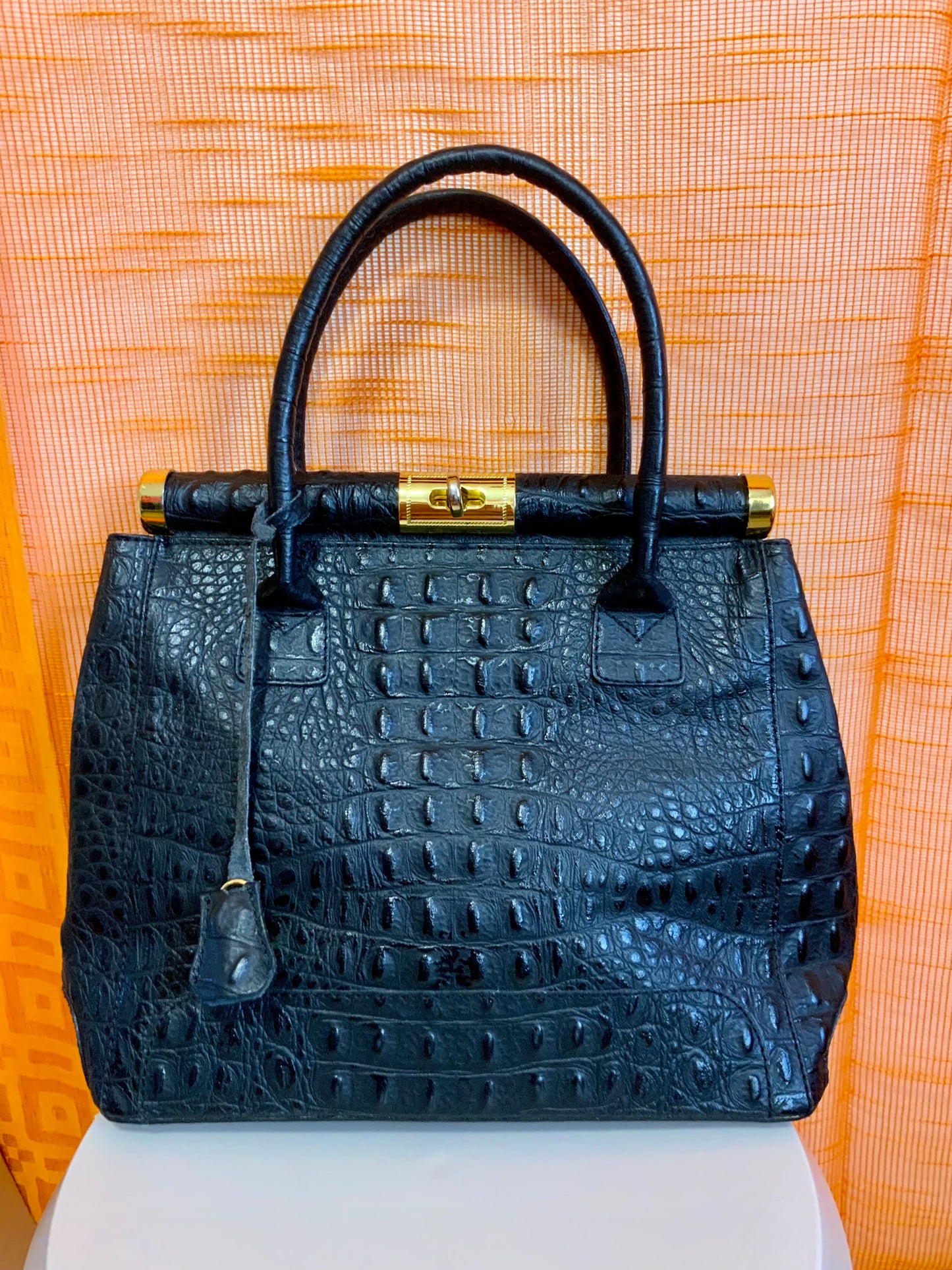 Sac à main Cuir Italy Gros grains croco